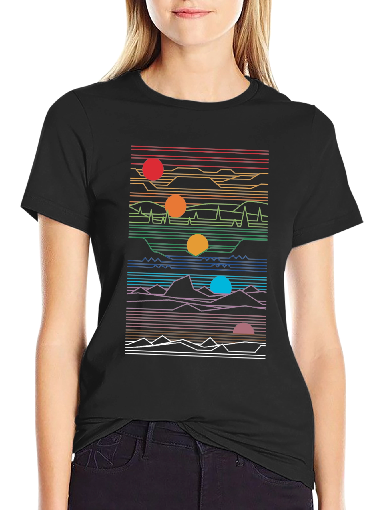 Retro Synthwave Graphic Tee - Black