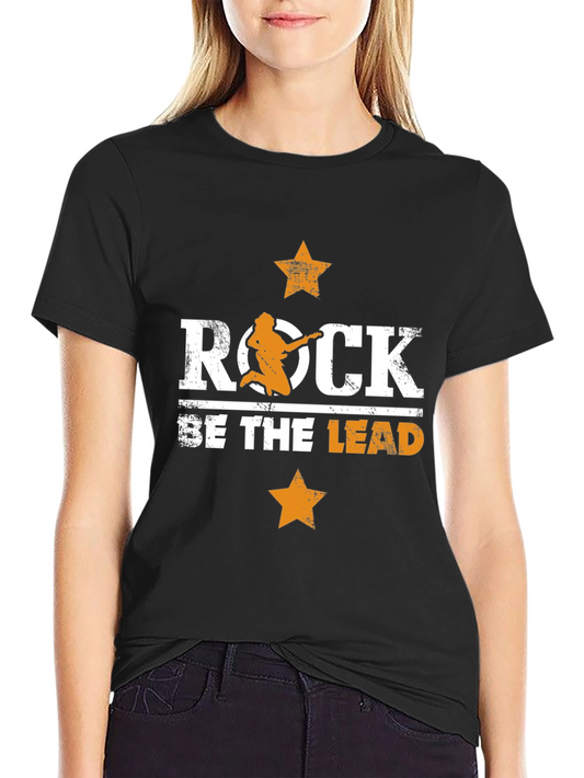 Rock The Lead Graphic Tee - Music Inspired Black T-Shirt