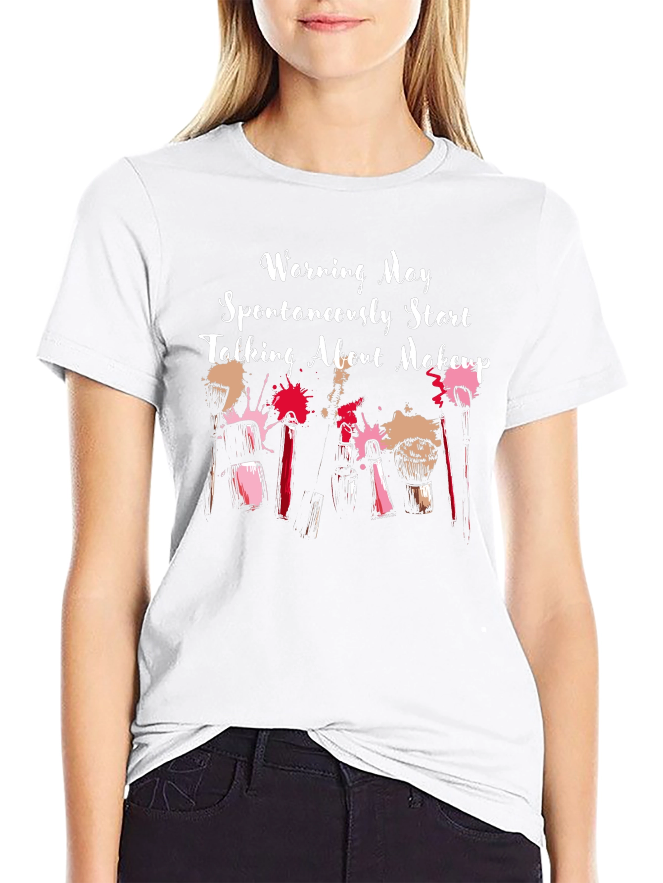 Makeup Lovers Warning Graphic T-Shirt