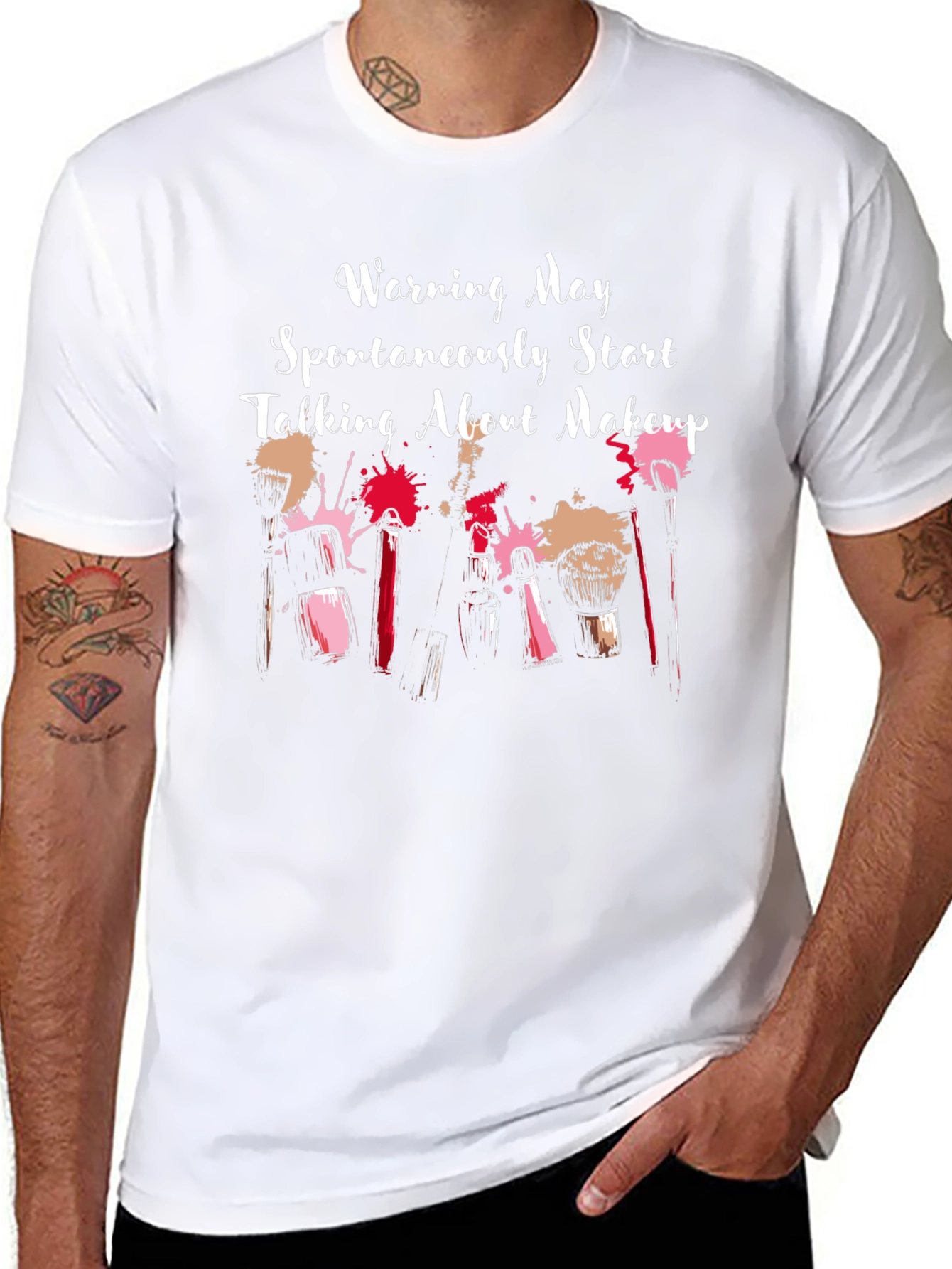 Makeup Lovers Warning Graphic T-Shirt