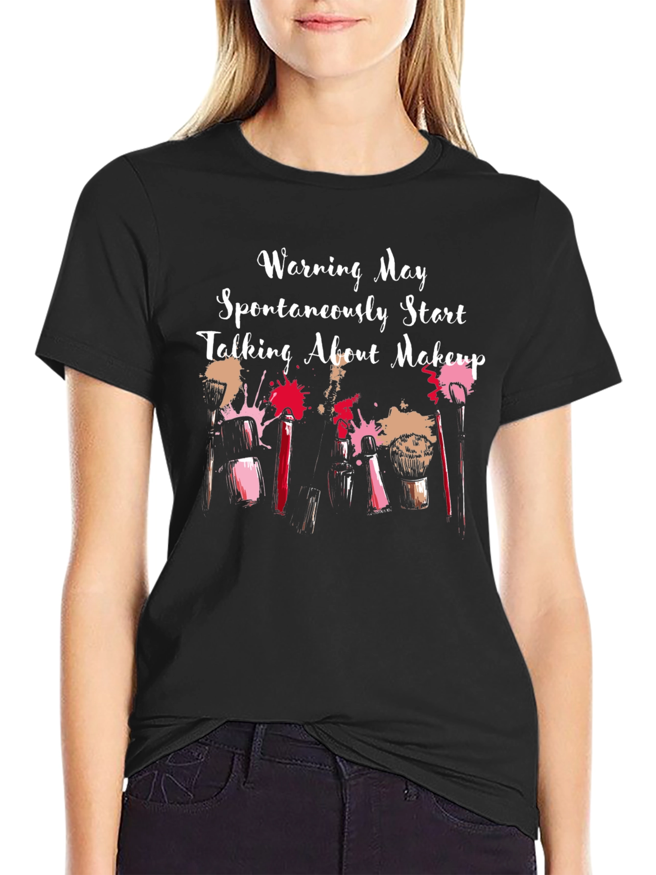 Makeup Lovers Warning Graphic T-Shirt
