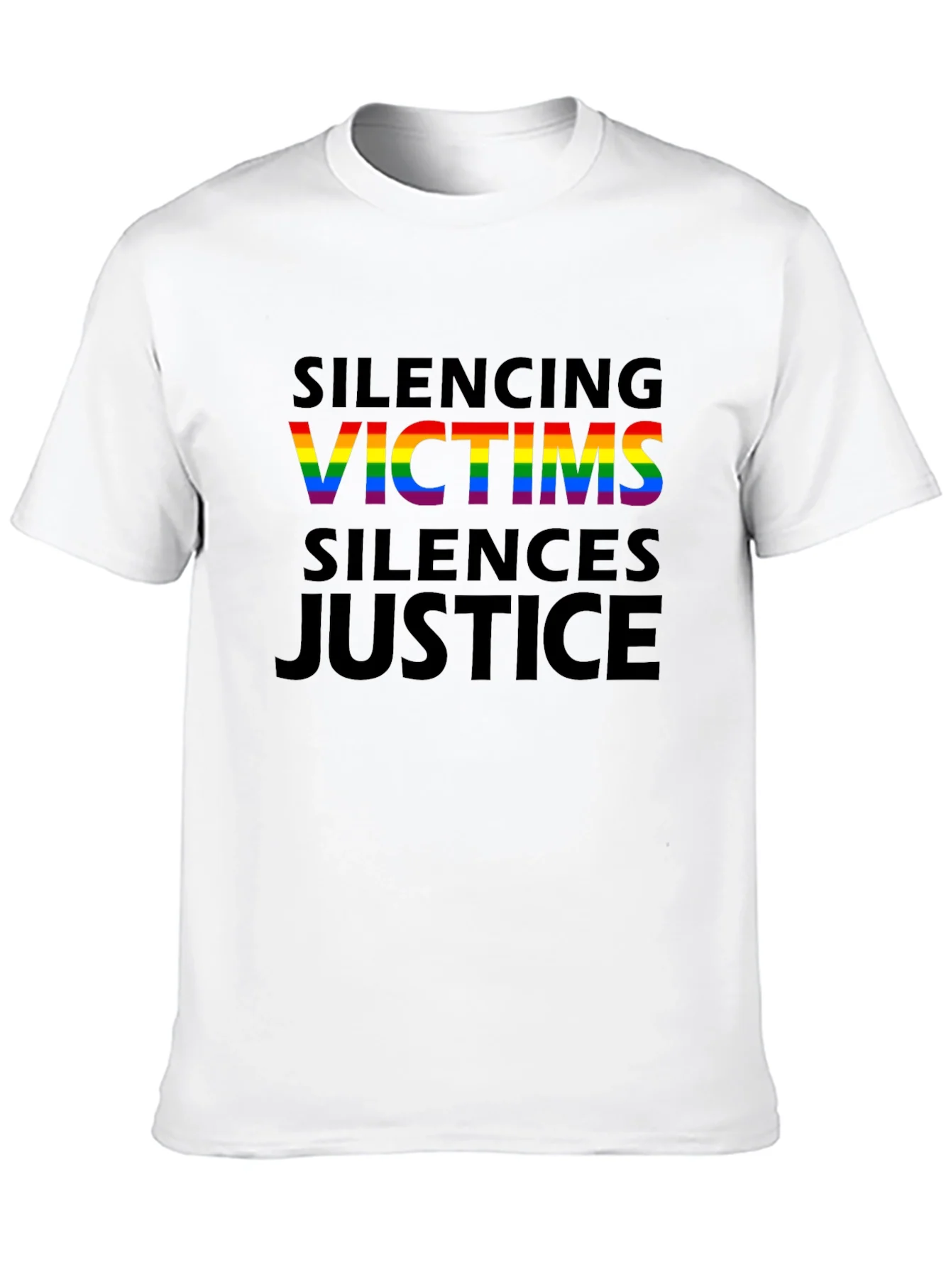 Silencing Victims Silences Justice LGBTQ+ T-Shirt