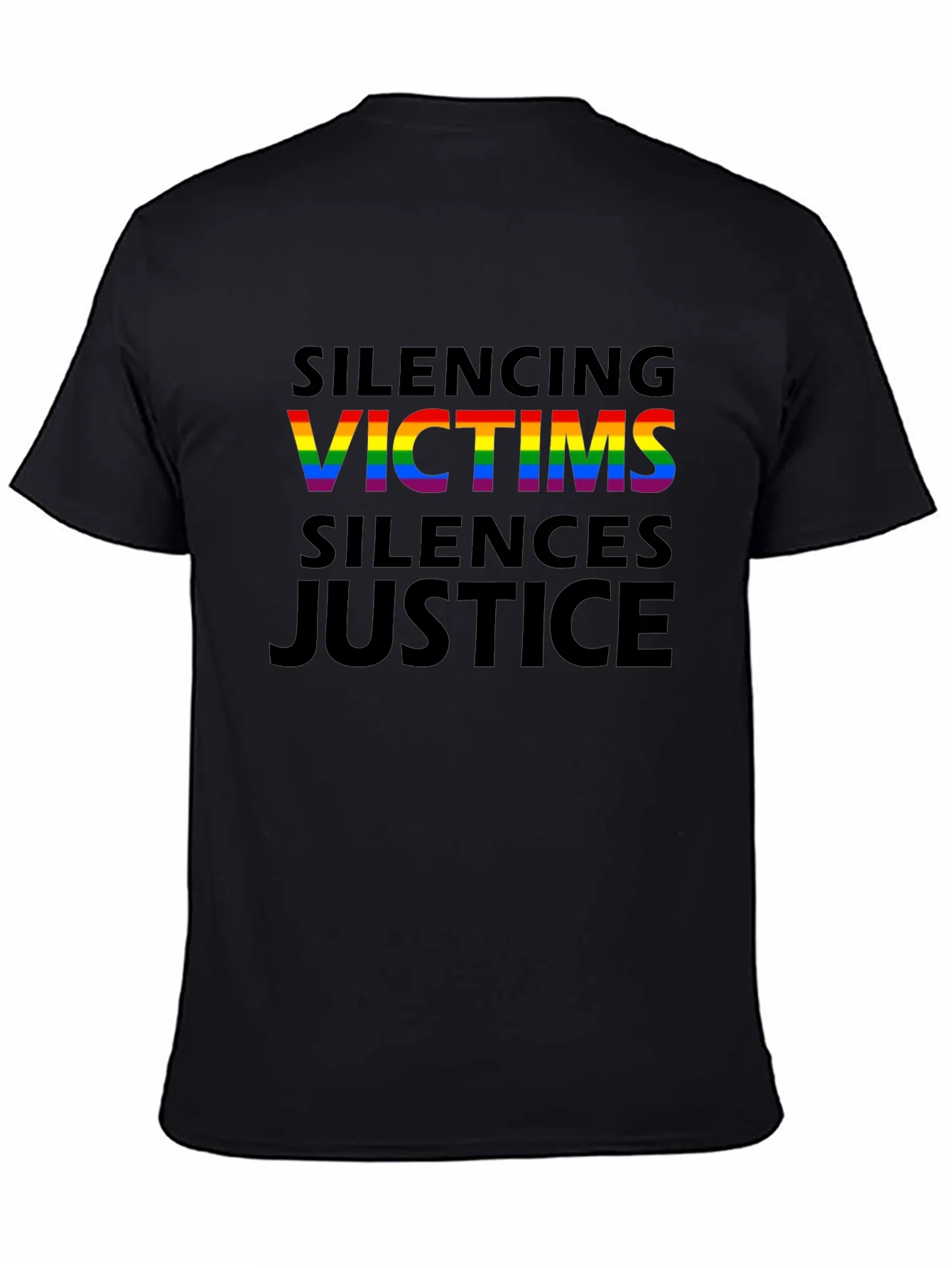 Silencing Victims Silences Justice LGBTQ+ T-Shirt
