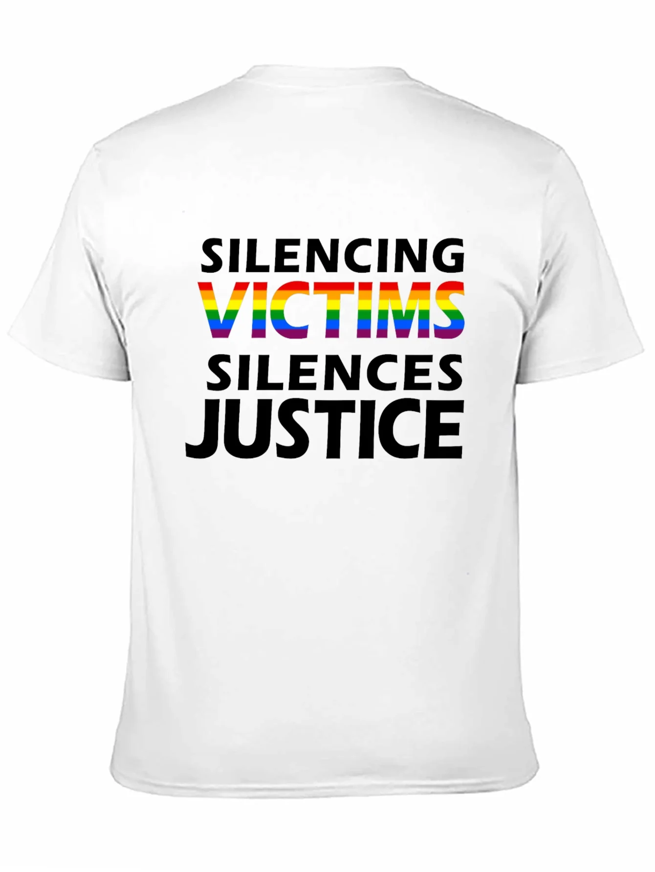Silencing Victims Silences Justice LGBTQ+ T-Shirt