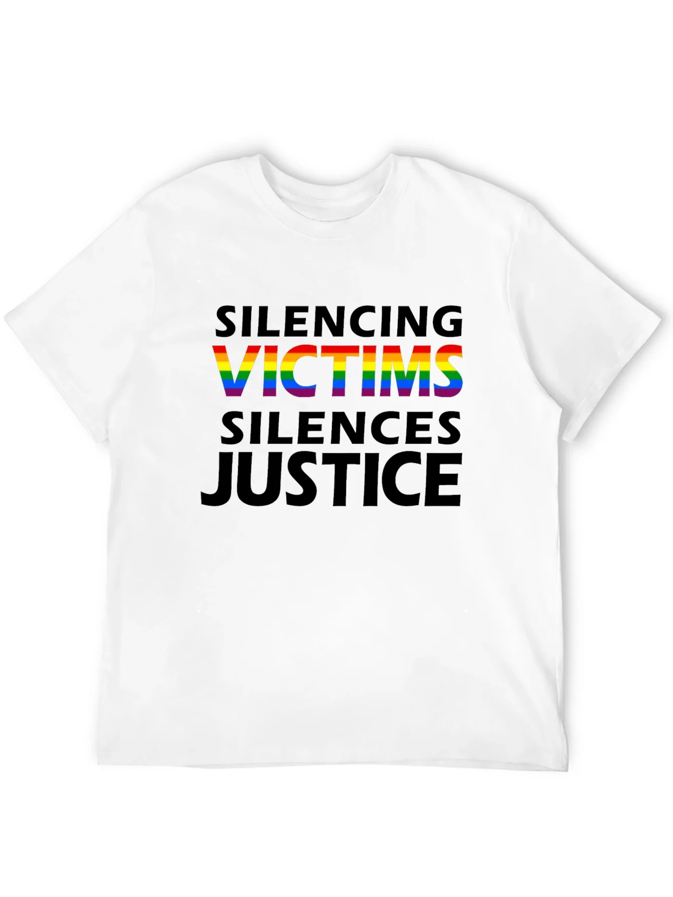 Silencing Victims Silences Justice LGBTQ+ T-Shirt