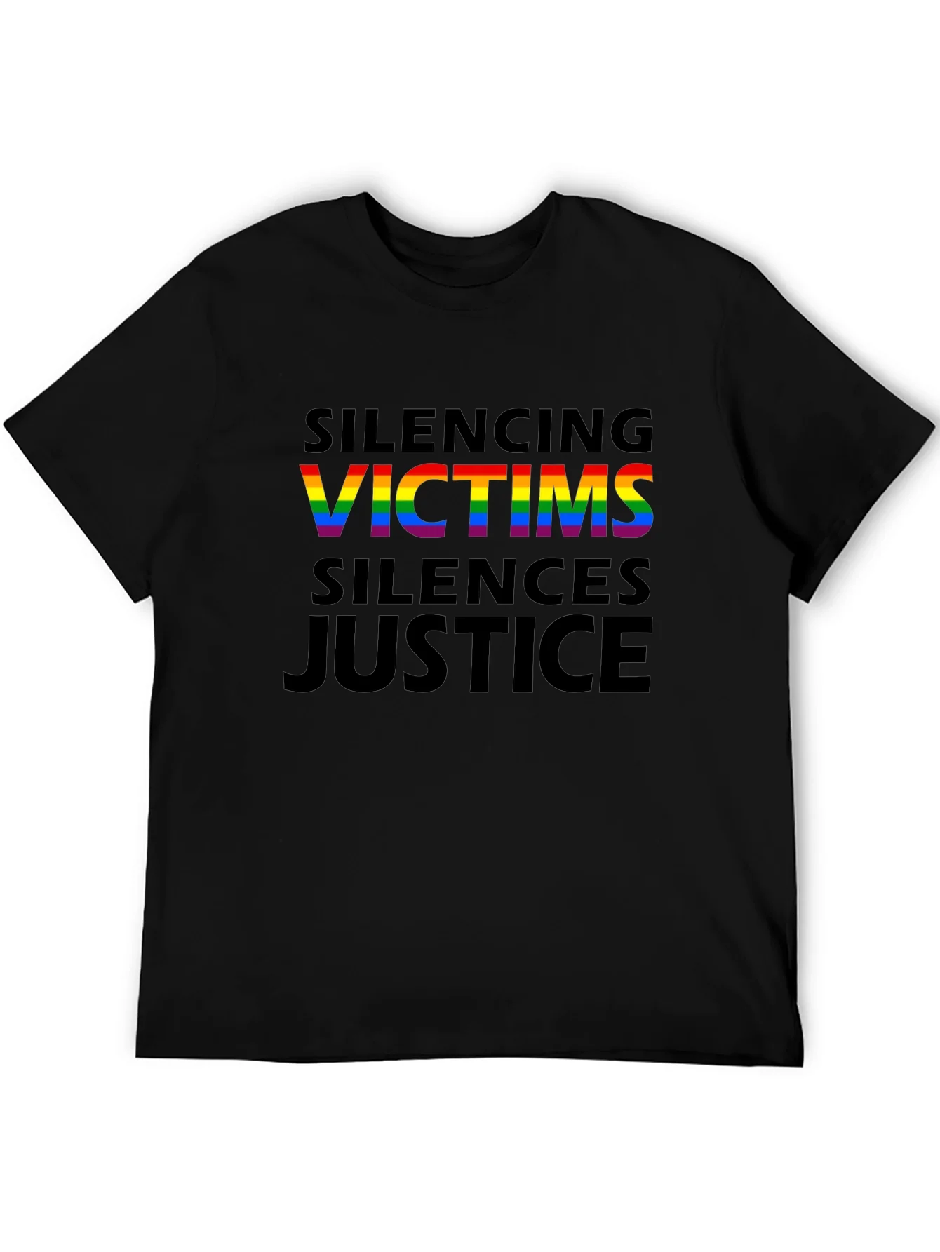 Silencing Victims Silences Justice LGBTQ+ T-Shirt