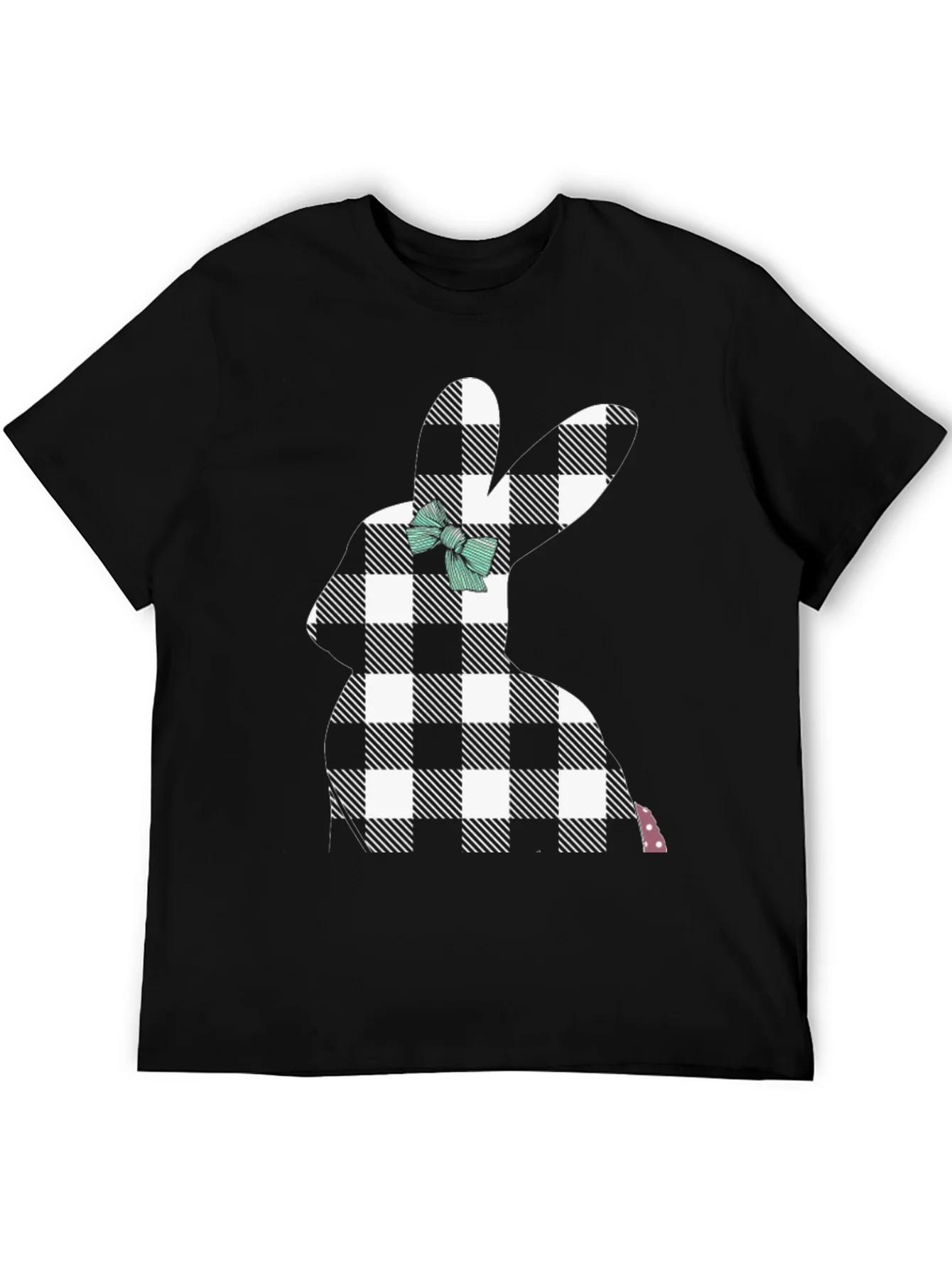 Easter Bunny Plaid Bow T-Shirt