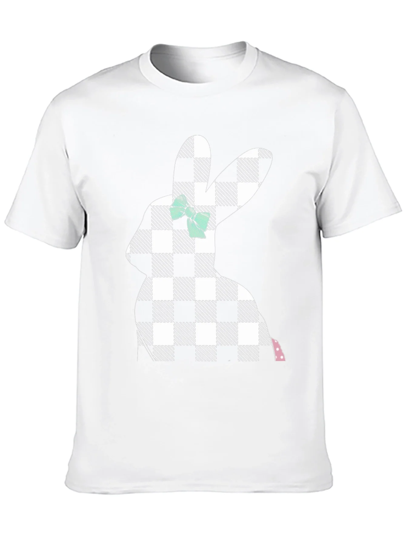 Easter Bunny Plaid Bow T-Shirt