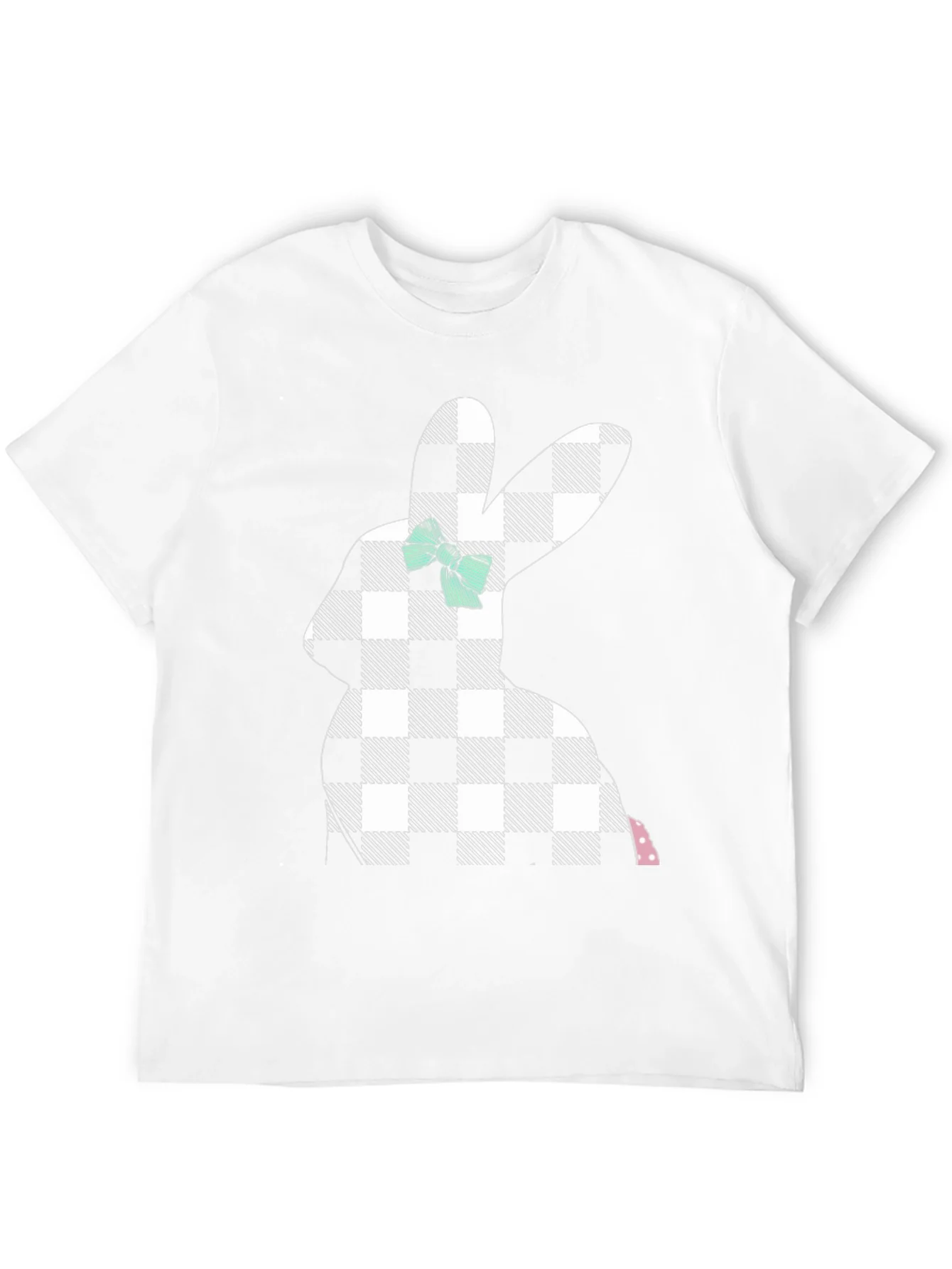 Easter Bunny Plaid Bow T-Shirt
