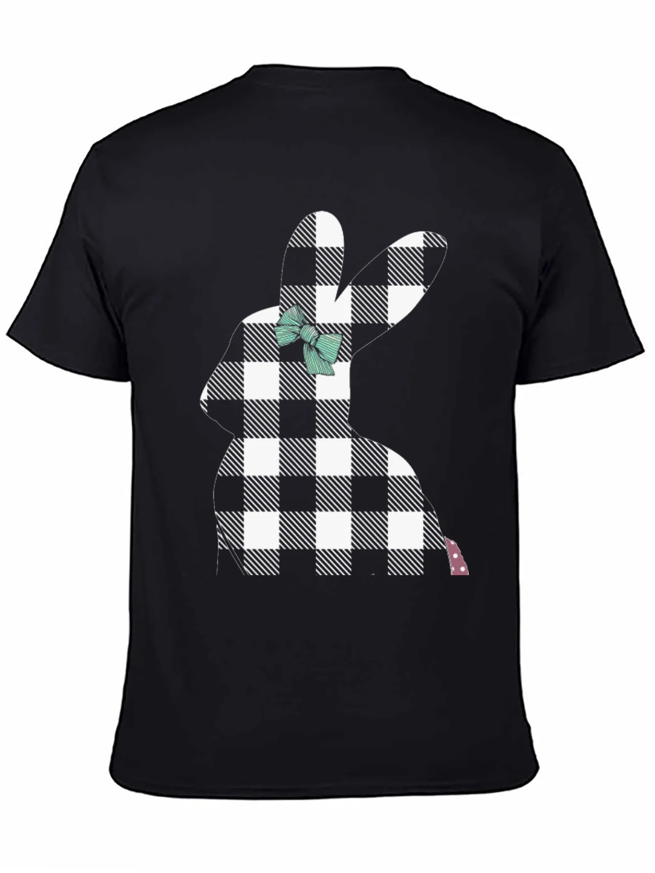Easter Bunny Plaid Bow T-Shirt