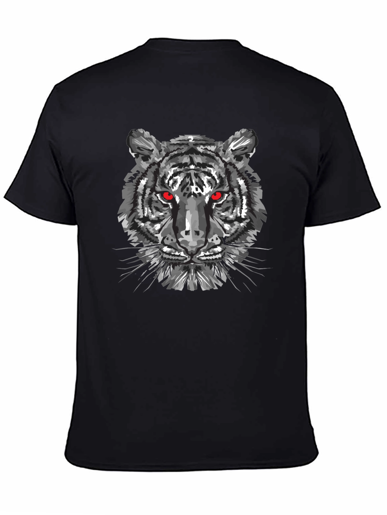 Black Tiger Graphic Tee - Mens Crew Neck T-Shirt