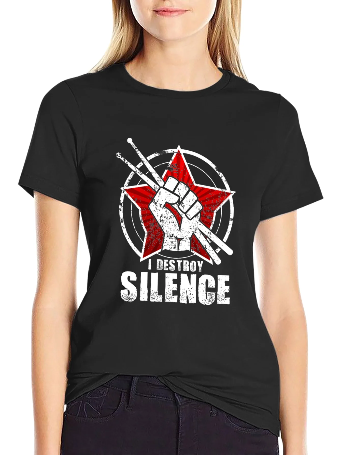 I Destroy Silence Drummer T-Shirt