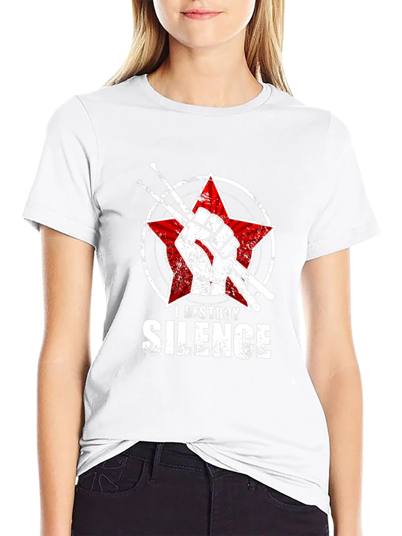I Destroy Silence Drummer T-Shirt