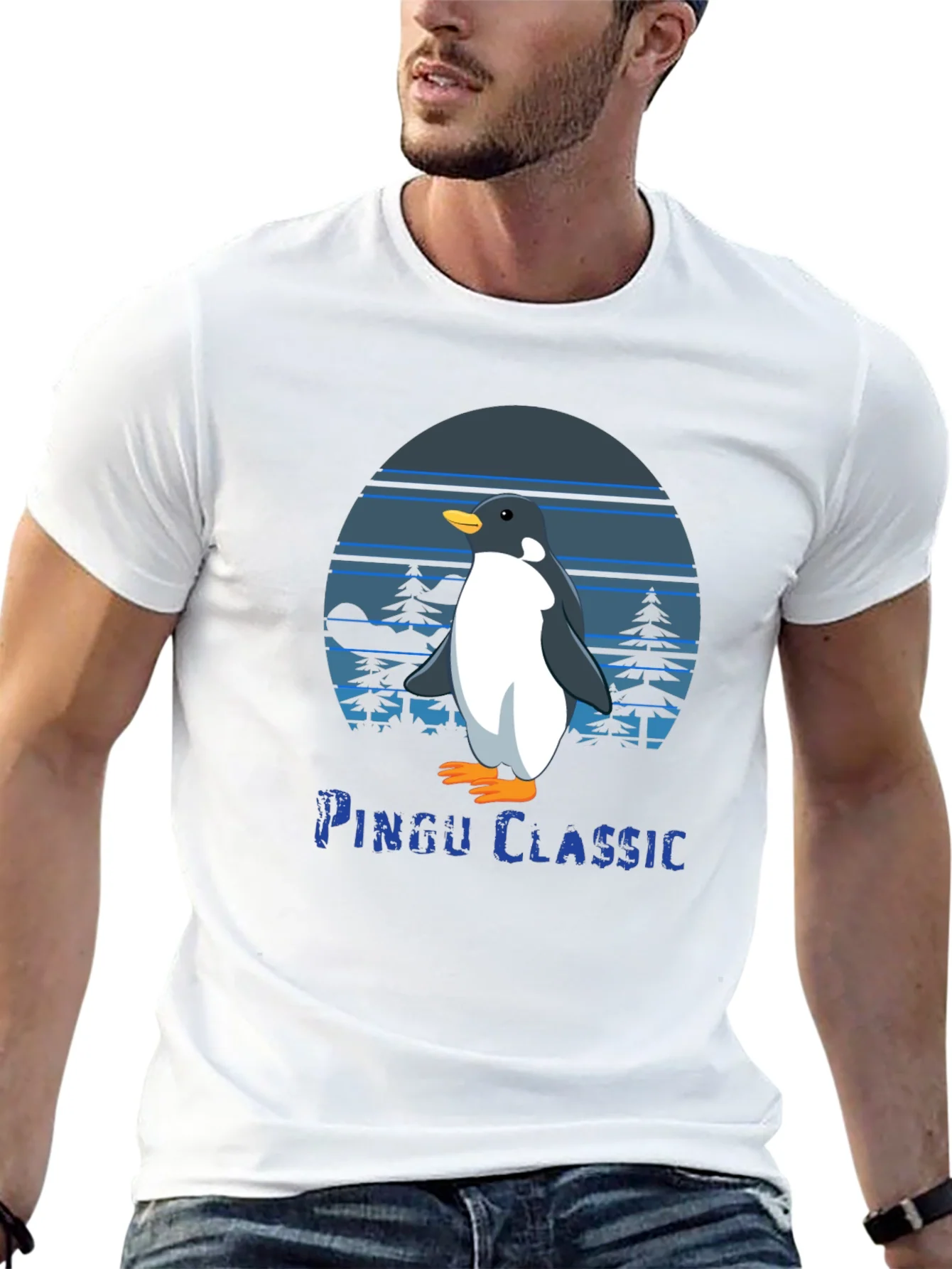 Pingu Classic Black Graphic Tee