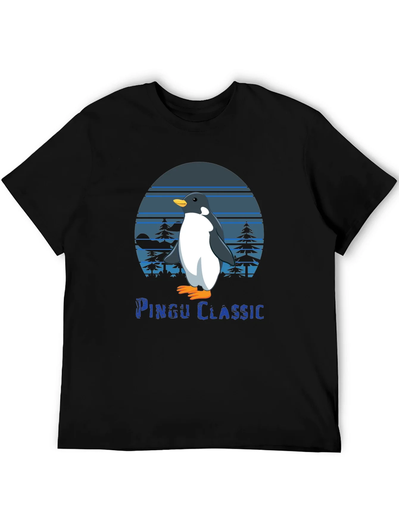 Pingu Classic Black Graphic Tee