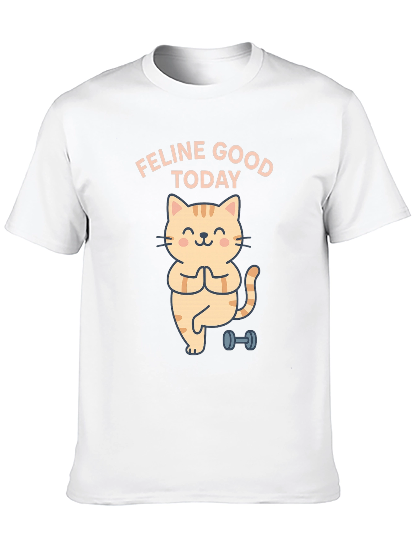 Feline Good Today Cat Yoga Black T-Shirt