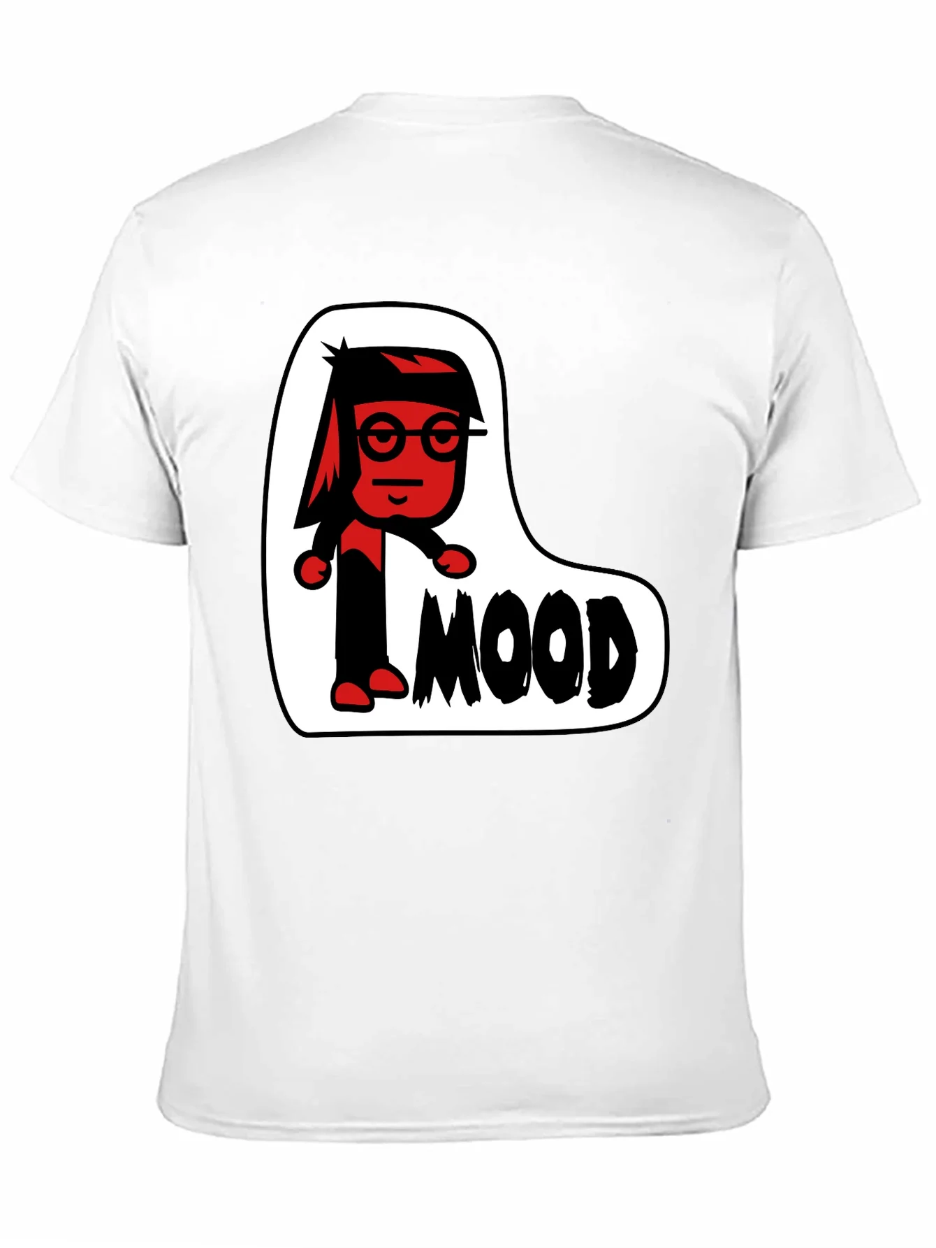 Mood Cartoon Graphic Black T-Shirt