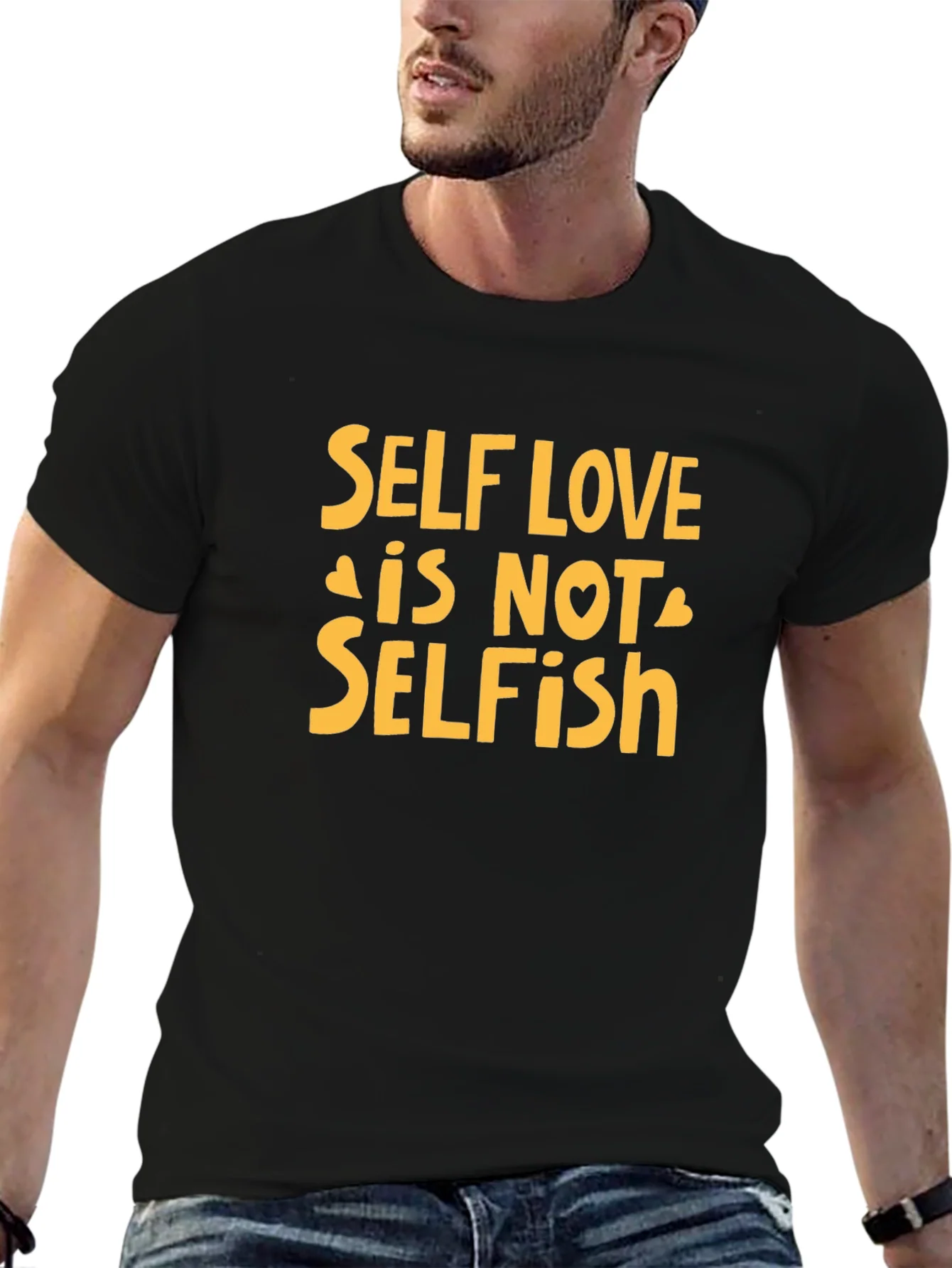 Self Love is Not Selfish T-Shirt - Black