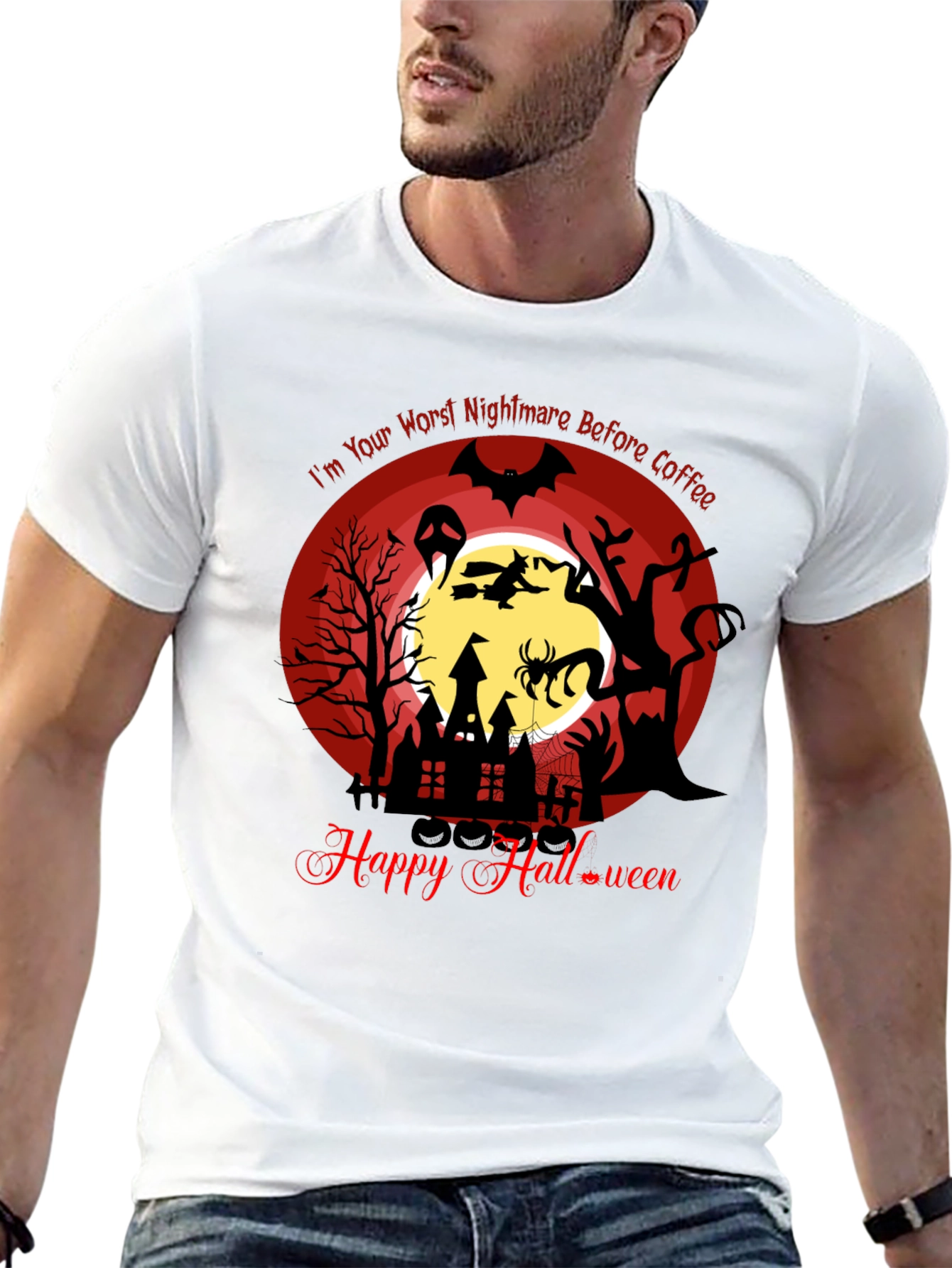 Halloween Nightmare Before Coffee Graphic Tee