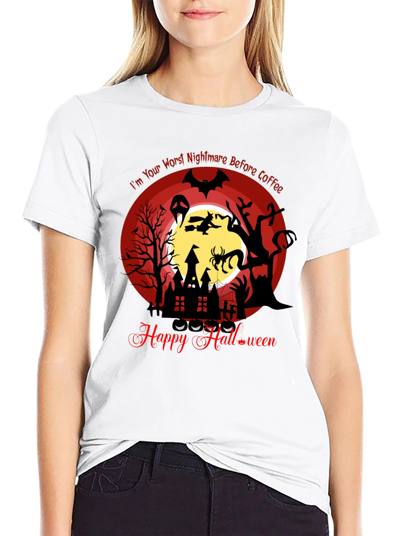 Halloween Nightmare Before Coffee Graphic Tee