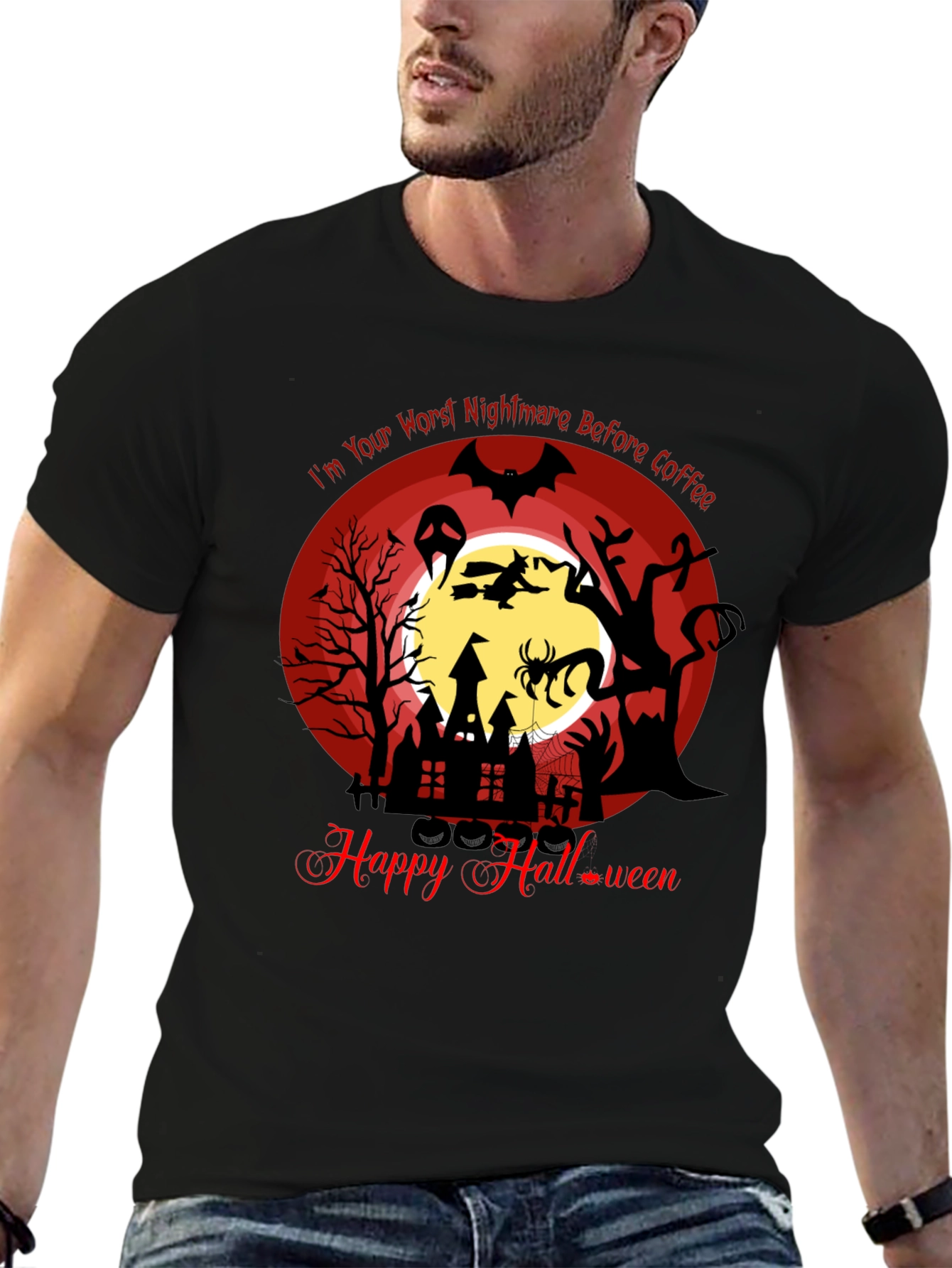 Halloween Nightmare Before Coffee Graphic Tee