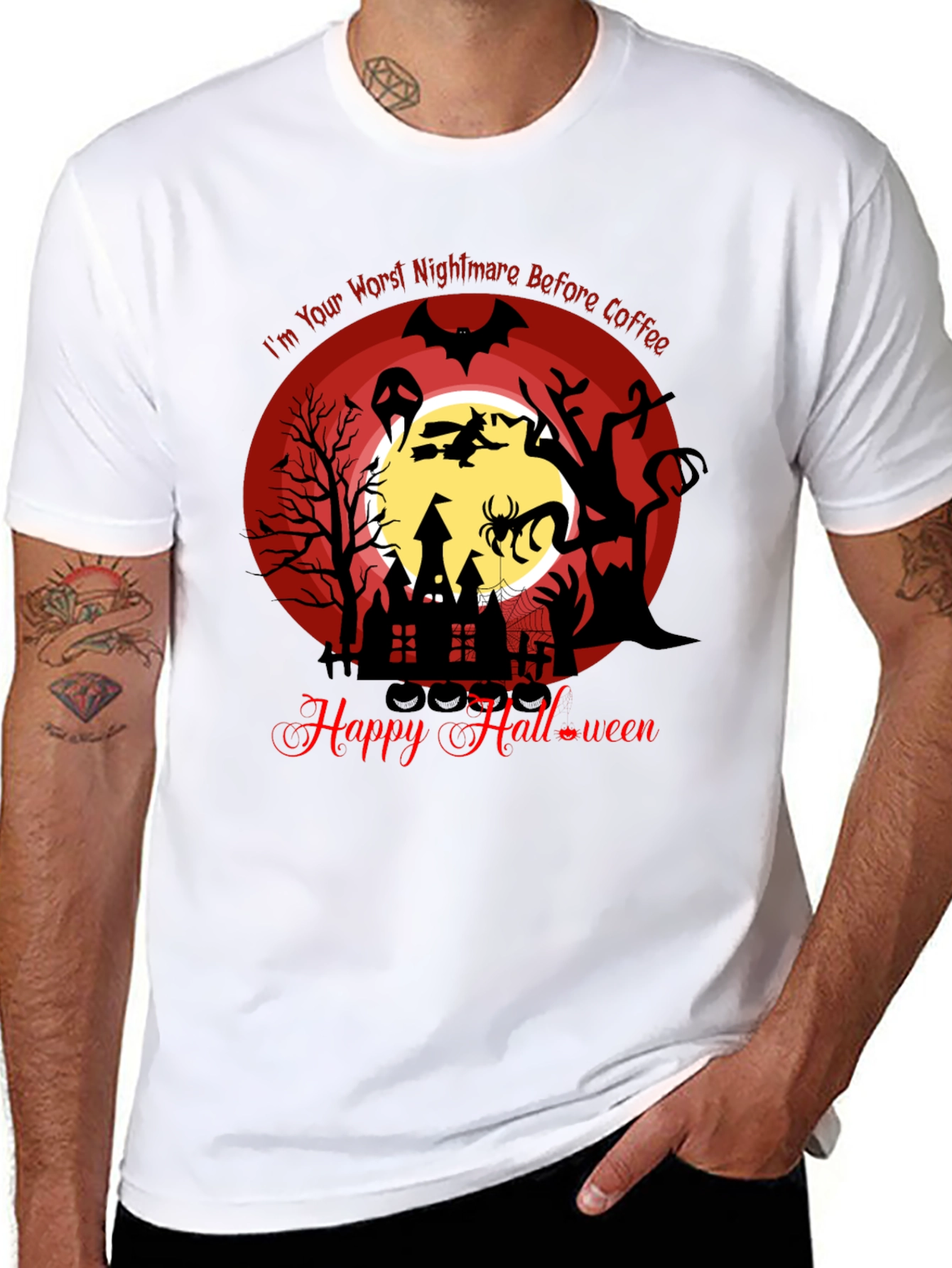 Halloween Nightmare Before Coffee Graphic Tee