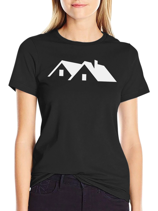 Modern House Graphic Tee - Black Short Sleeve