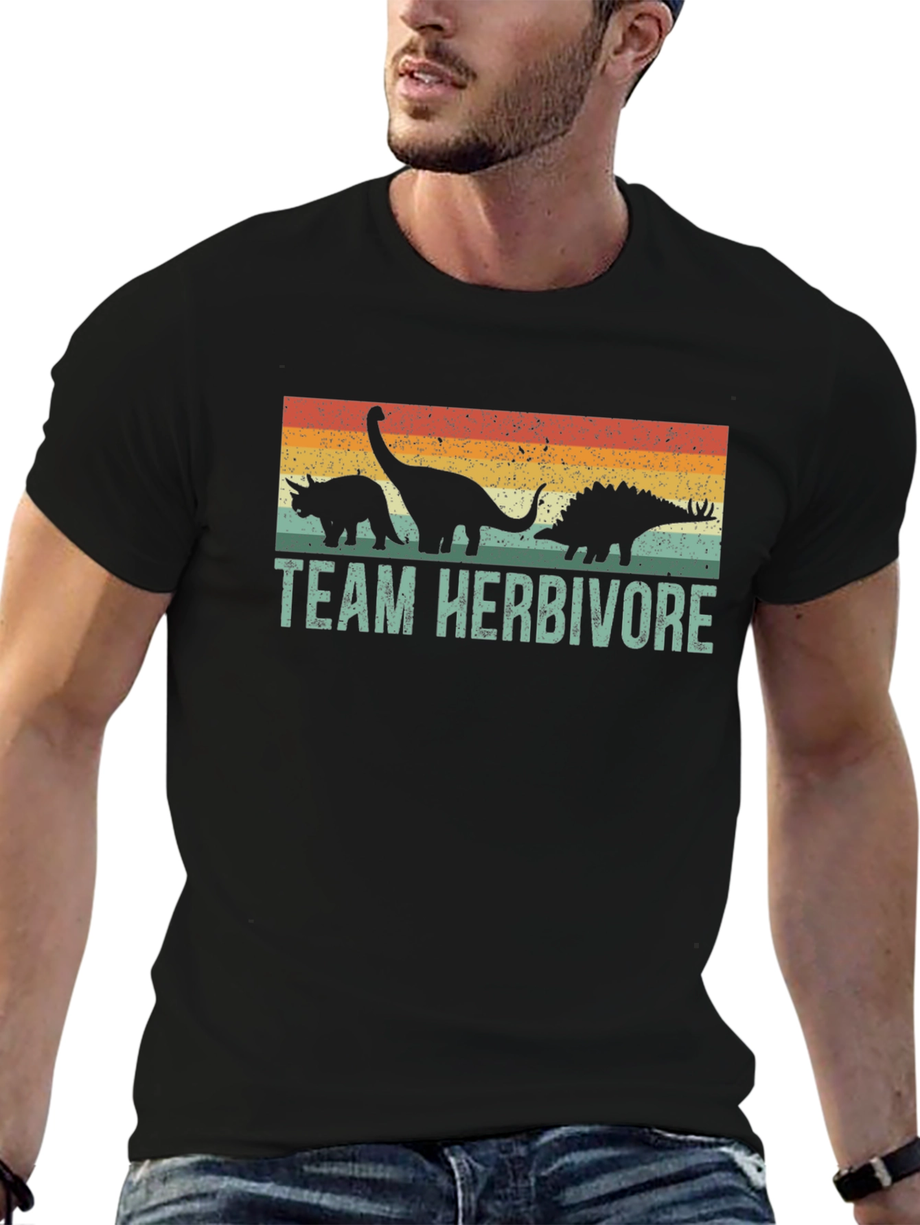 Team Herbivore Dinosaur Graphic T-Shirt