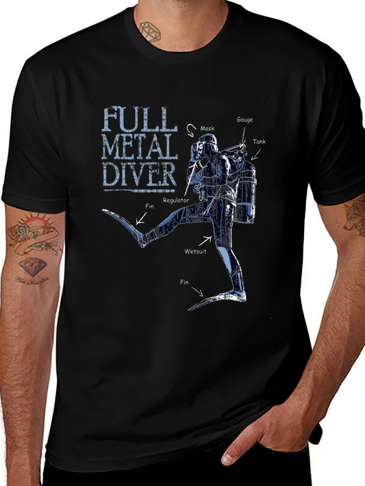 Full Metal Diver Graphic T-Shirt - Scuba Diving Apparel
