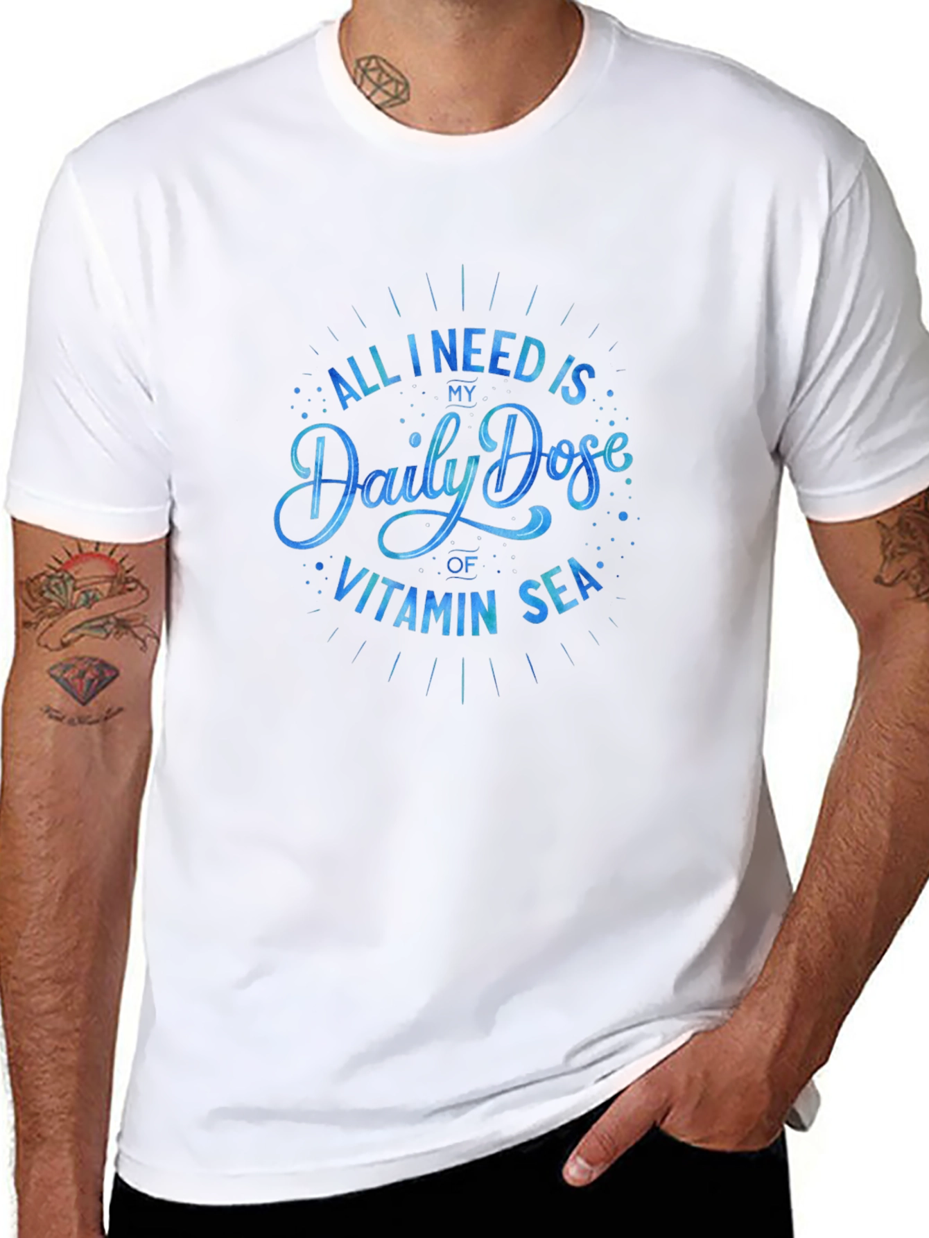 Vitamin Sea Graphic T-Shirt - Beach Lover Tee