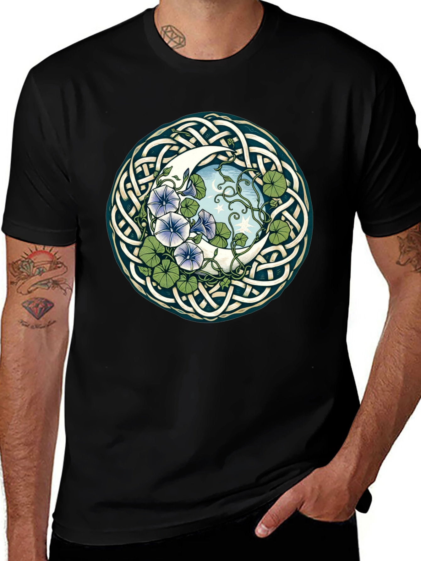 Celtic Moon & Flower T-Shirt