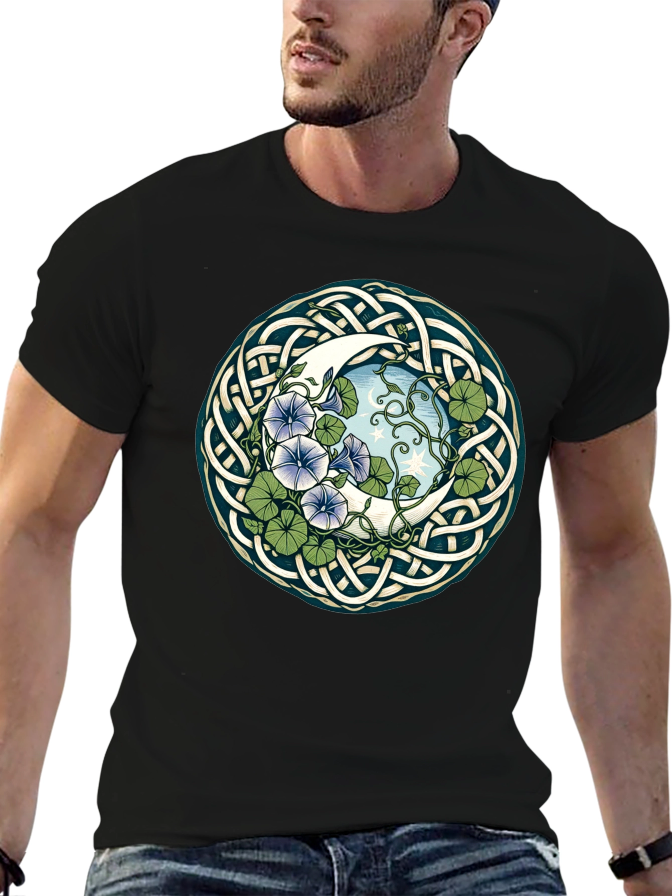 Celtic Moon & Flower T-Shirt
