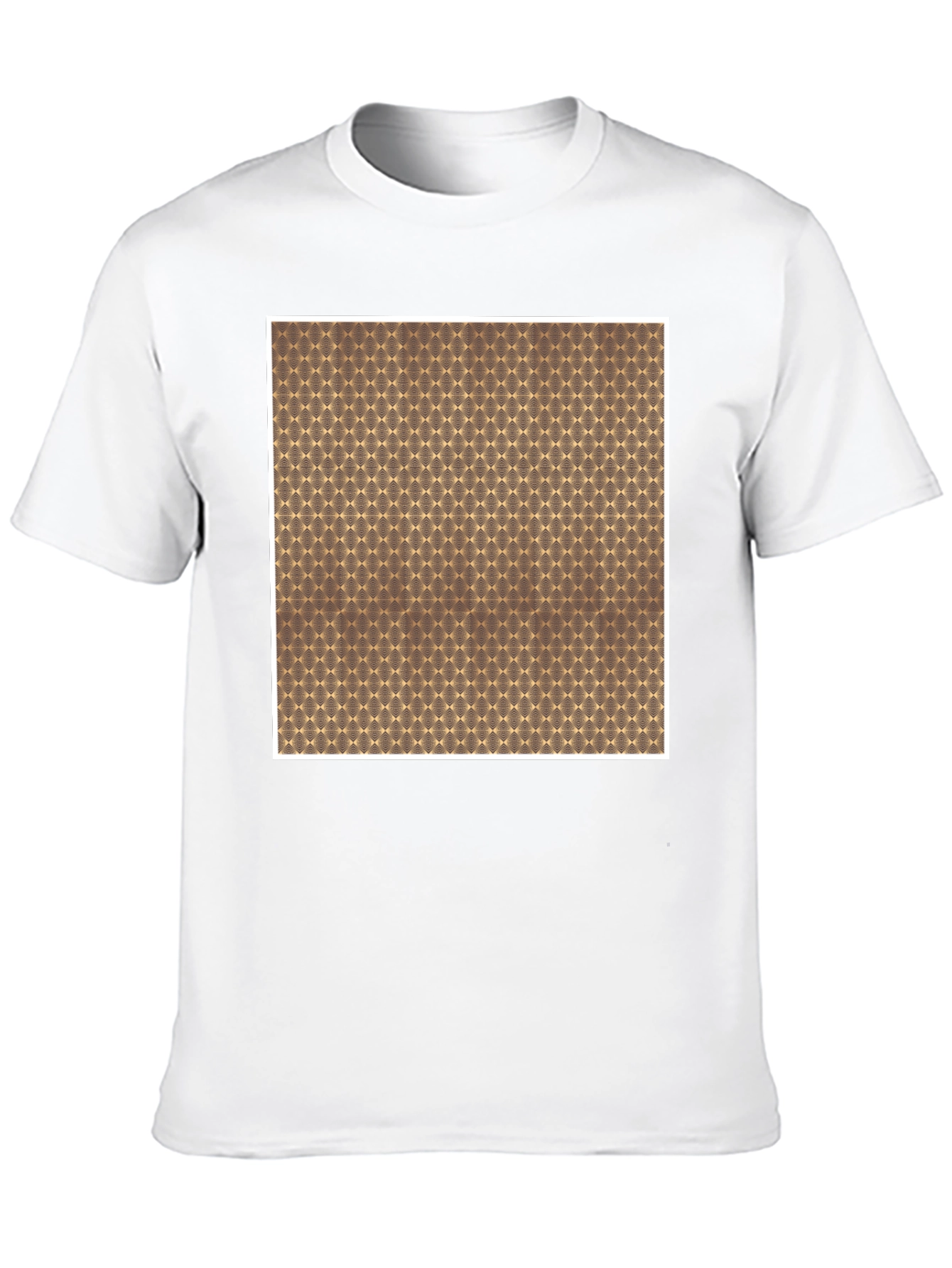 Geometric Patterned Crew Neck Tee