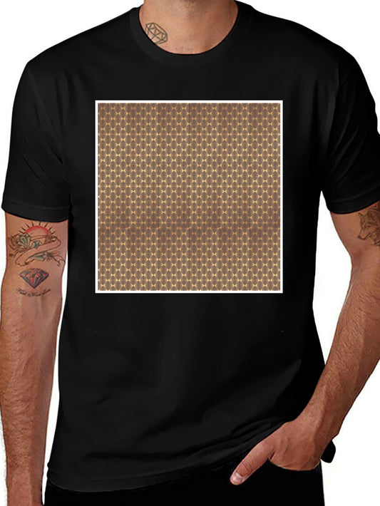 Geometric Patterned Crew Neck Tee