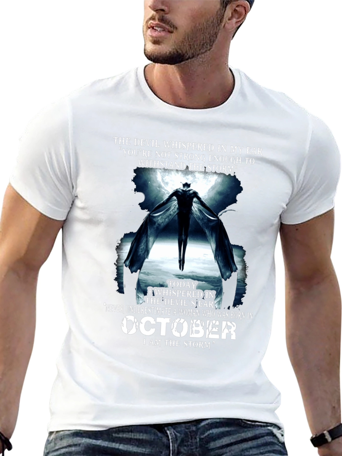 October Woman Devil Storm Graphic T-Shirt