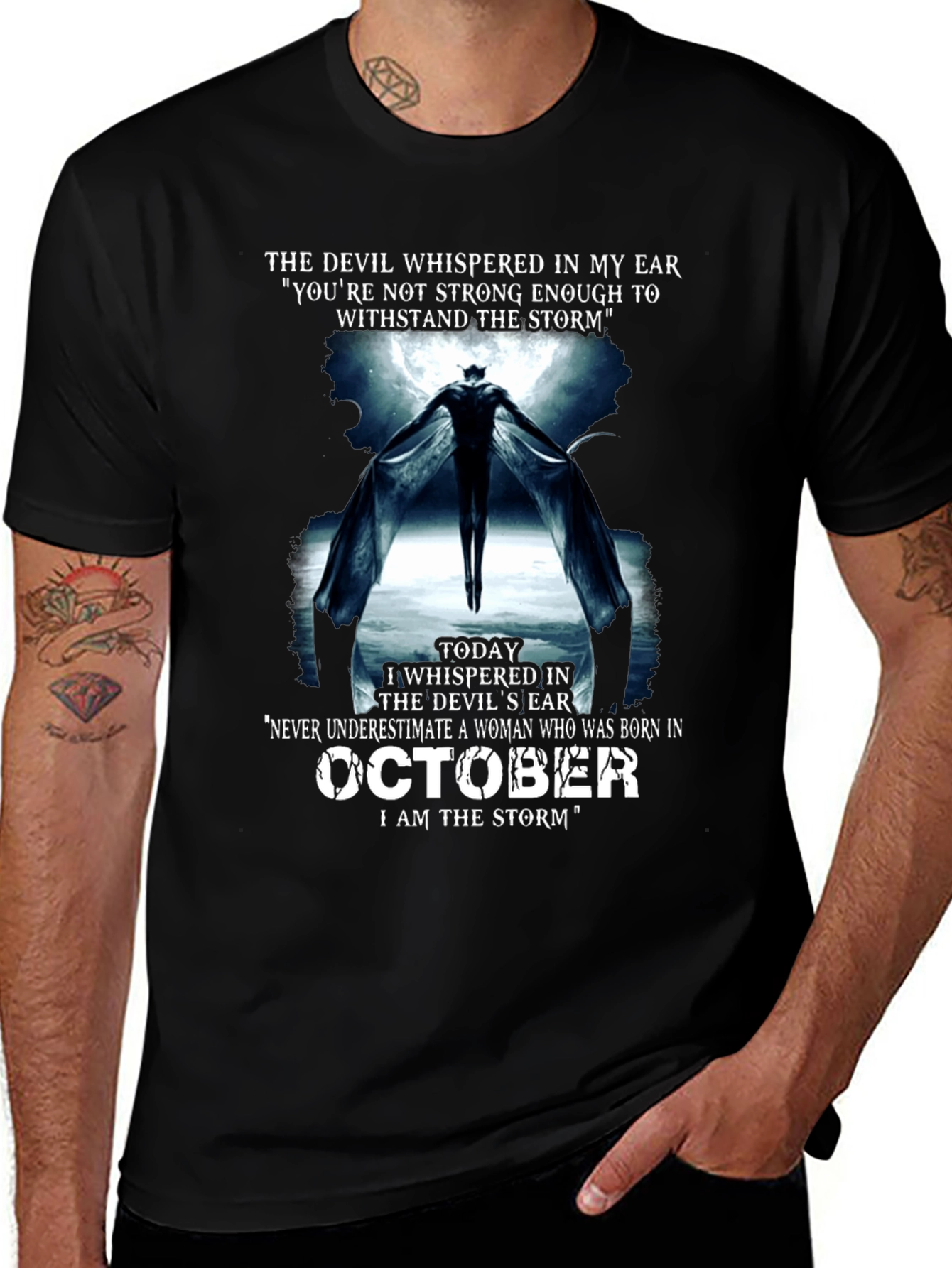 October Woman Devil Storm Graphic T-Shirt