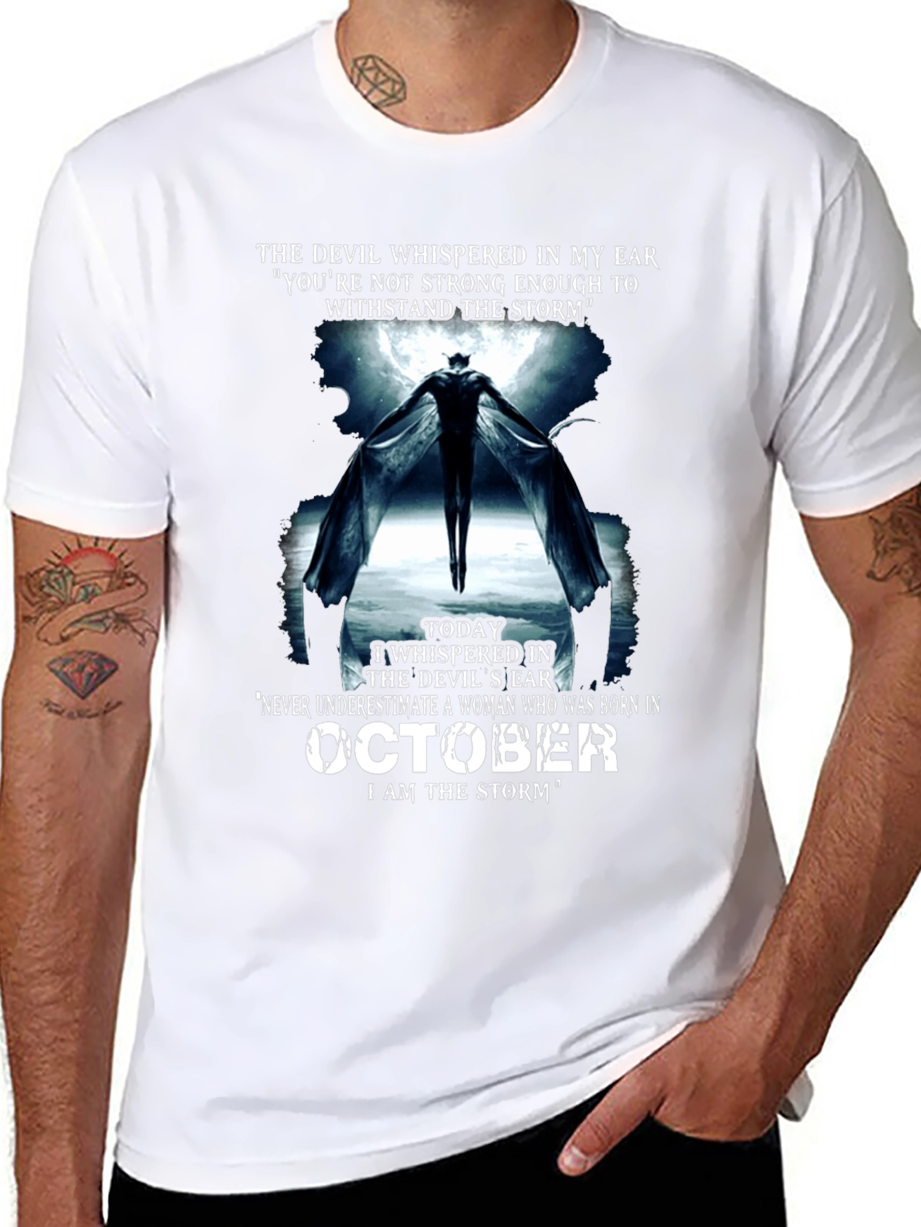 October Woman Devil Storm Graphic T-Shirt