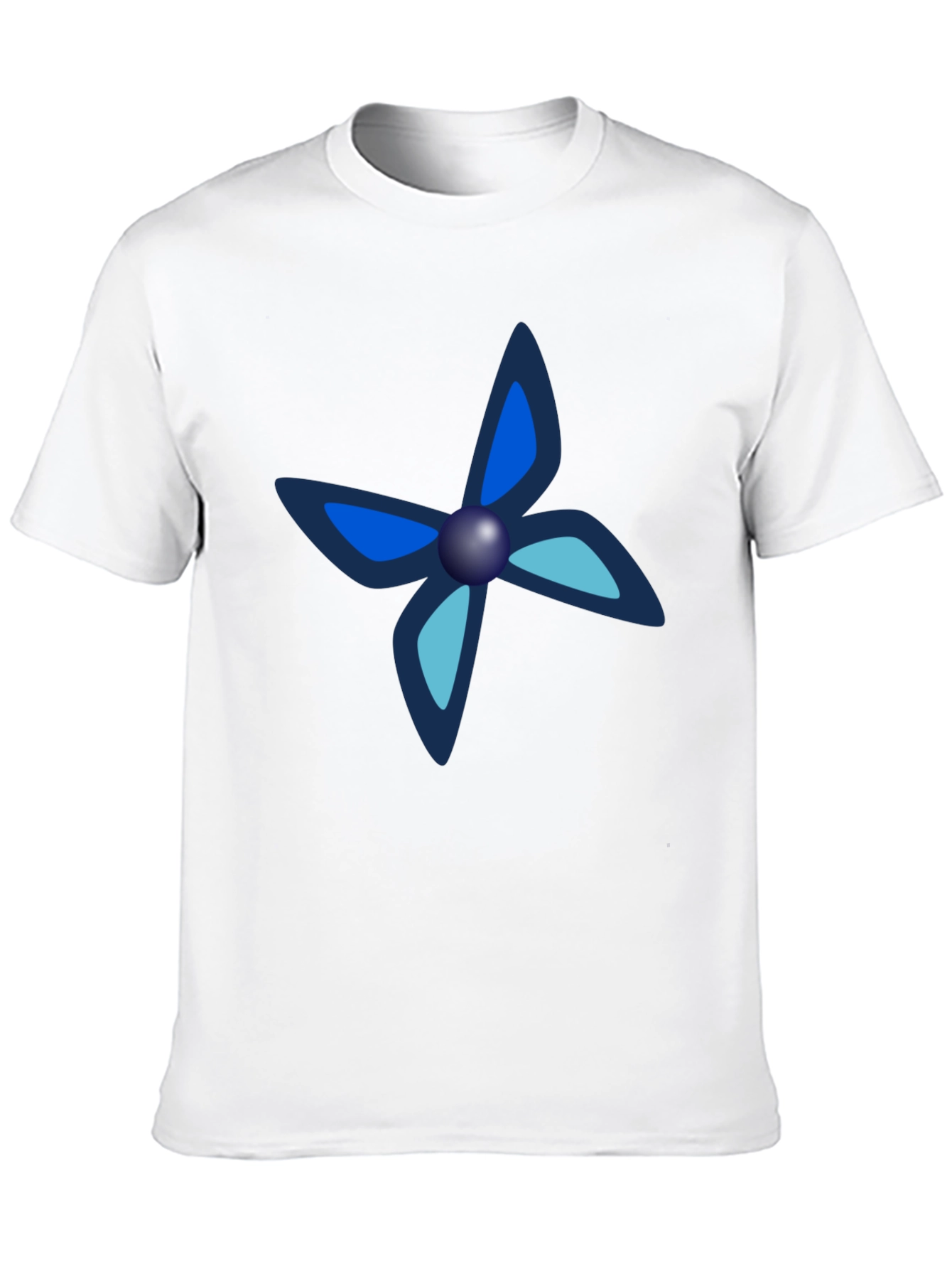 Blue Floral Graphic T-Shirt