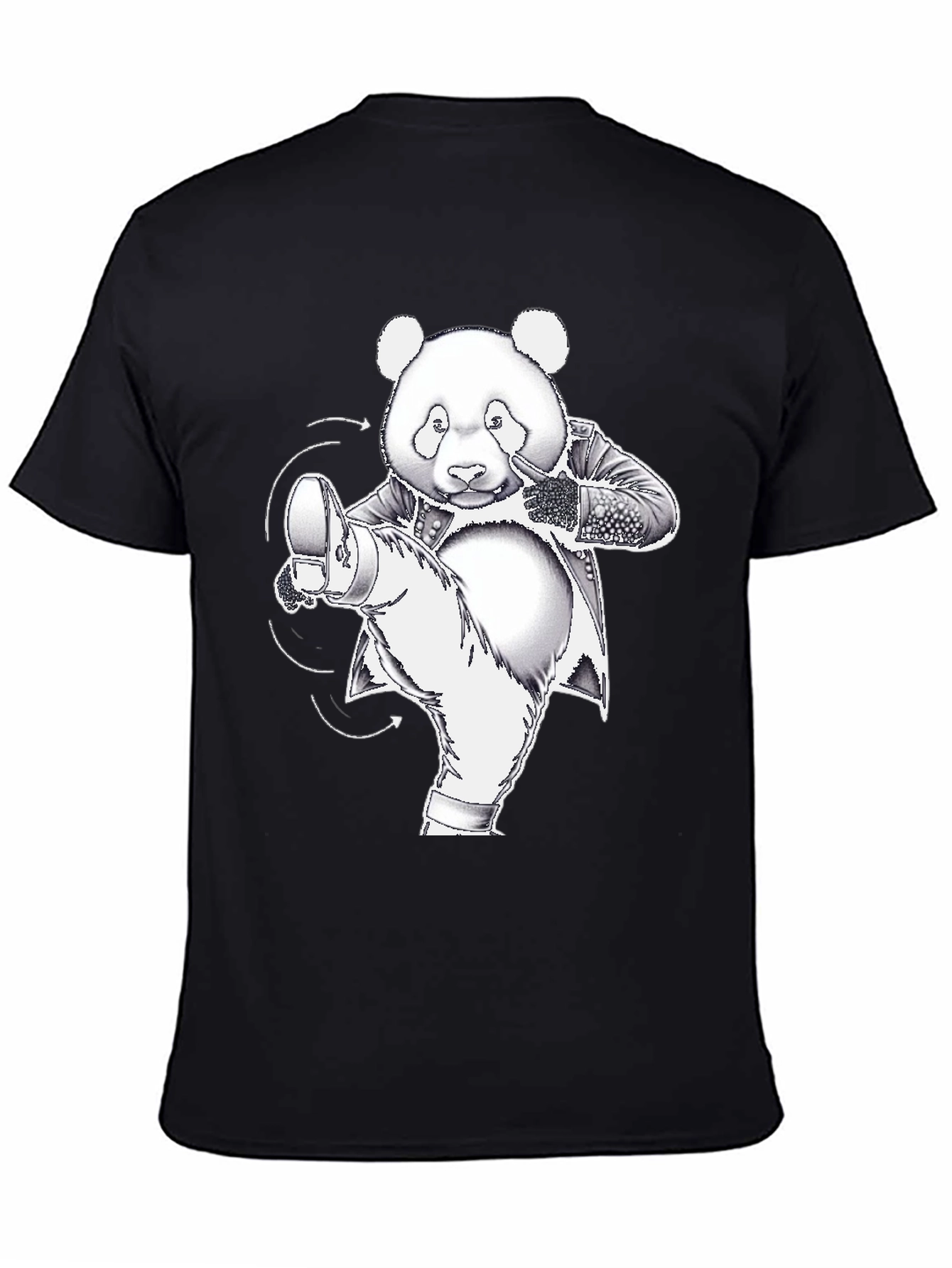 Kung Fu Panda T-Shirt - Black Cotton Graphic Tee