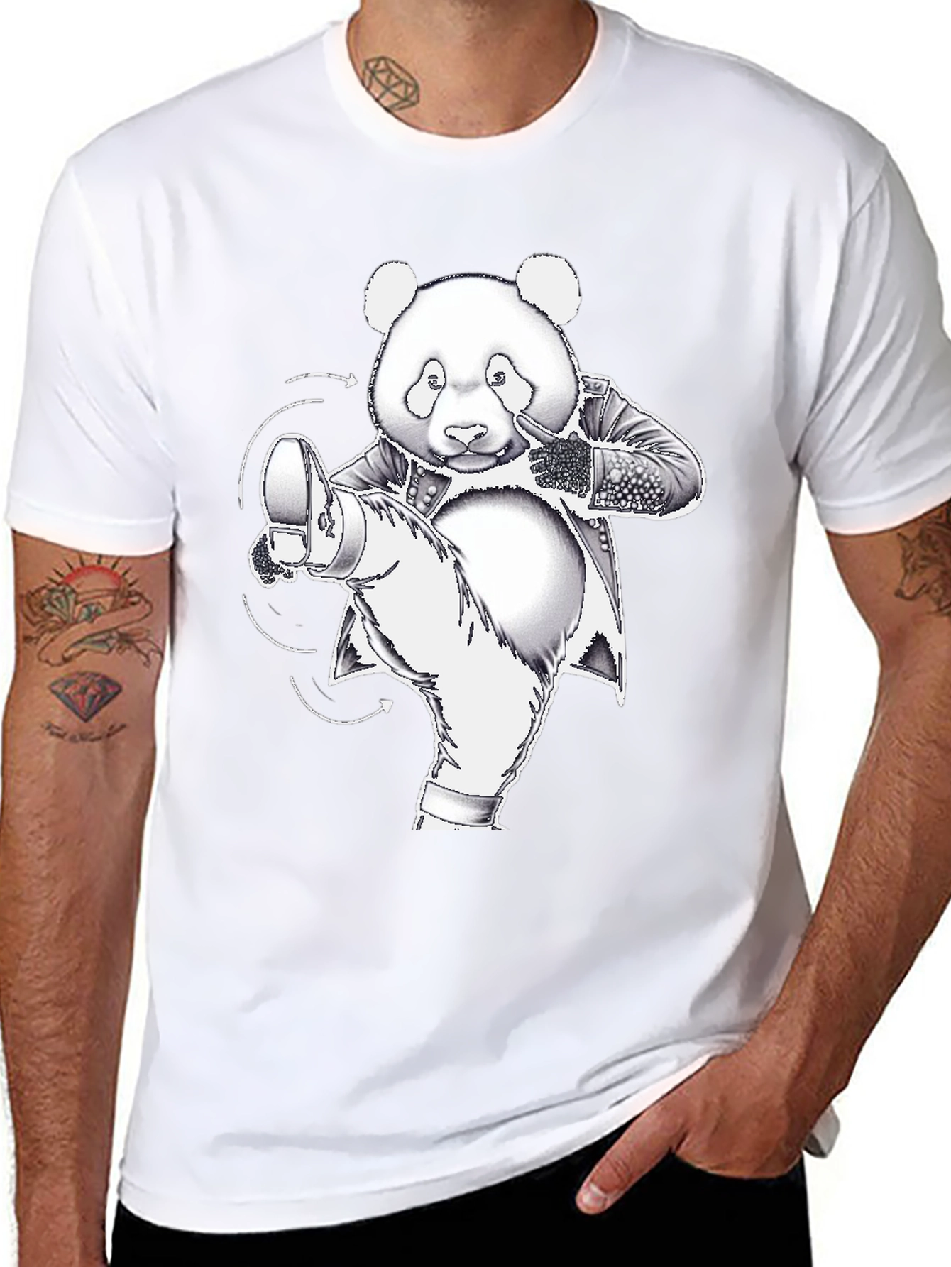 Kung Fu Panda T-Shirt - Black Cotton Graphic Tee