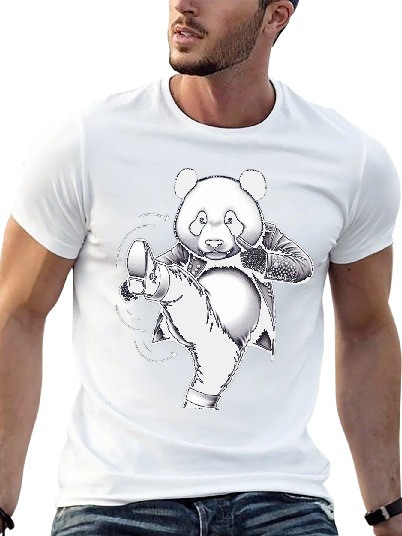 Kung Fu Panda T-Shirt - Black Cotton Graphic Tee