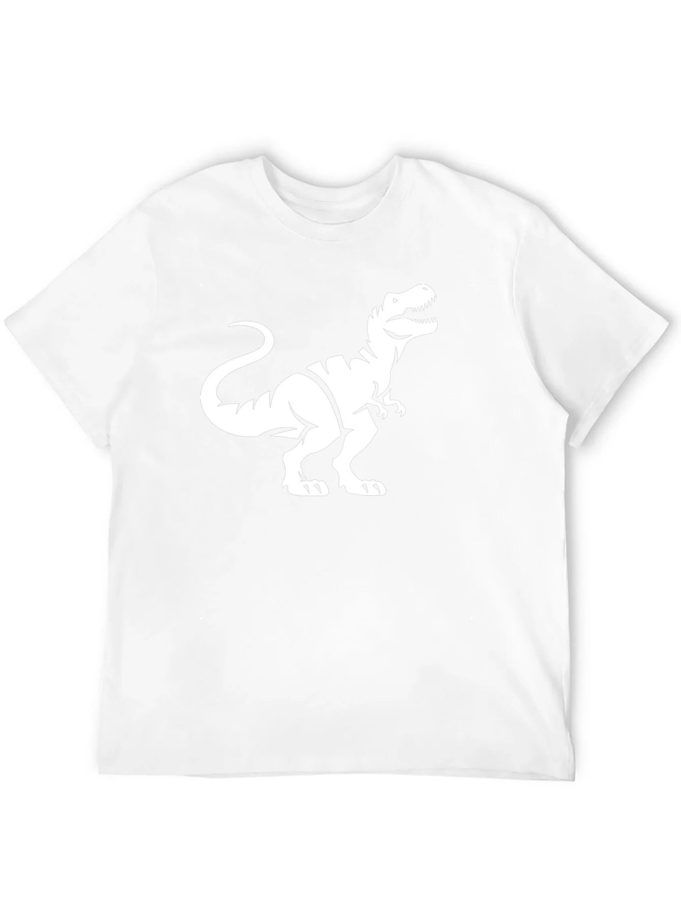 Dinosaur Graphic Tee - Black Cotton T-Shirt