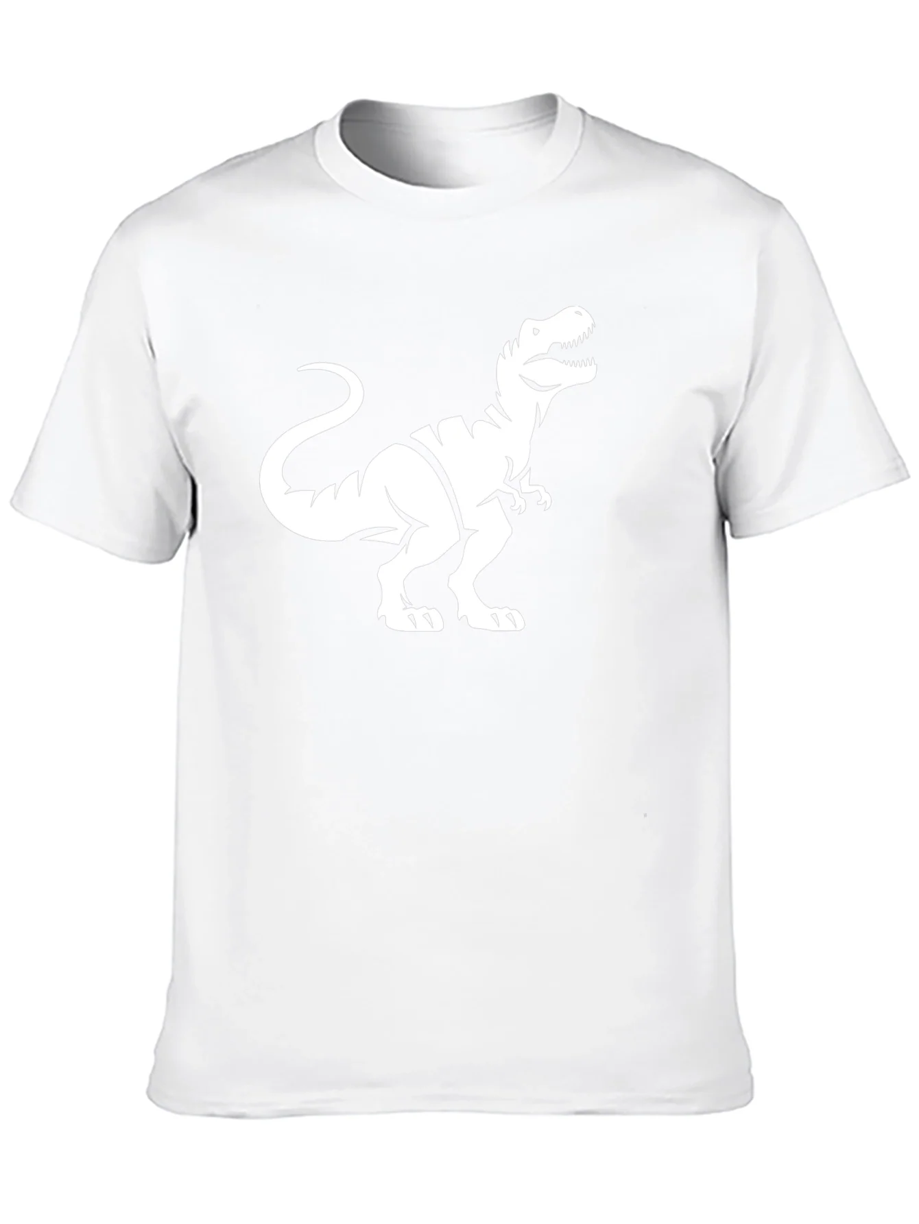 Dinosaur Graphic Tee - Black Cotton T-Shirt