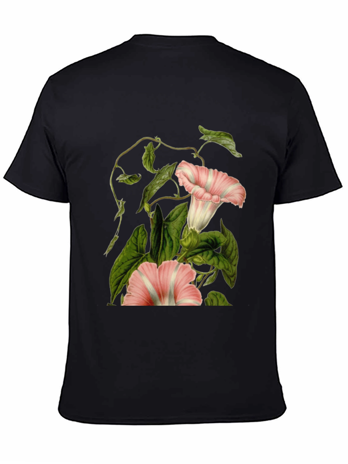 Floral Graphic Black T-Shirt