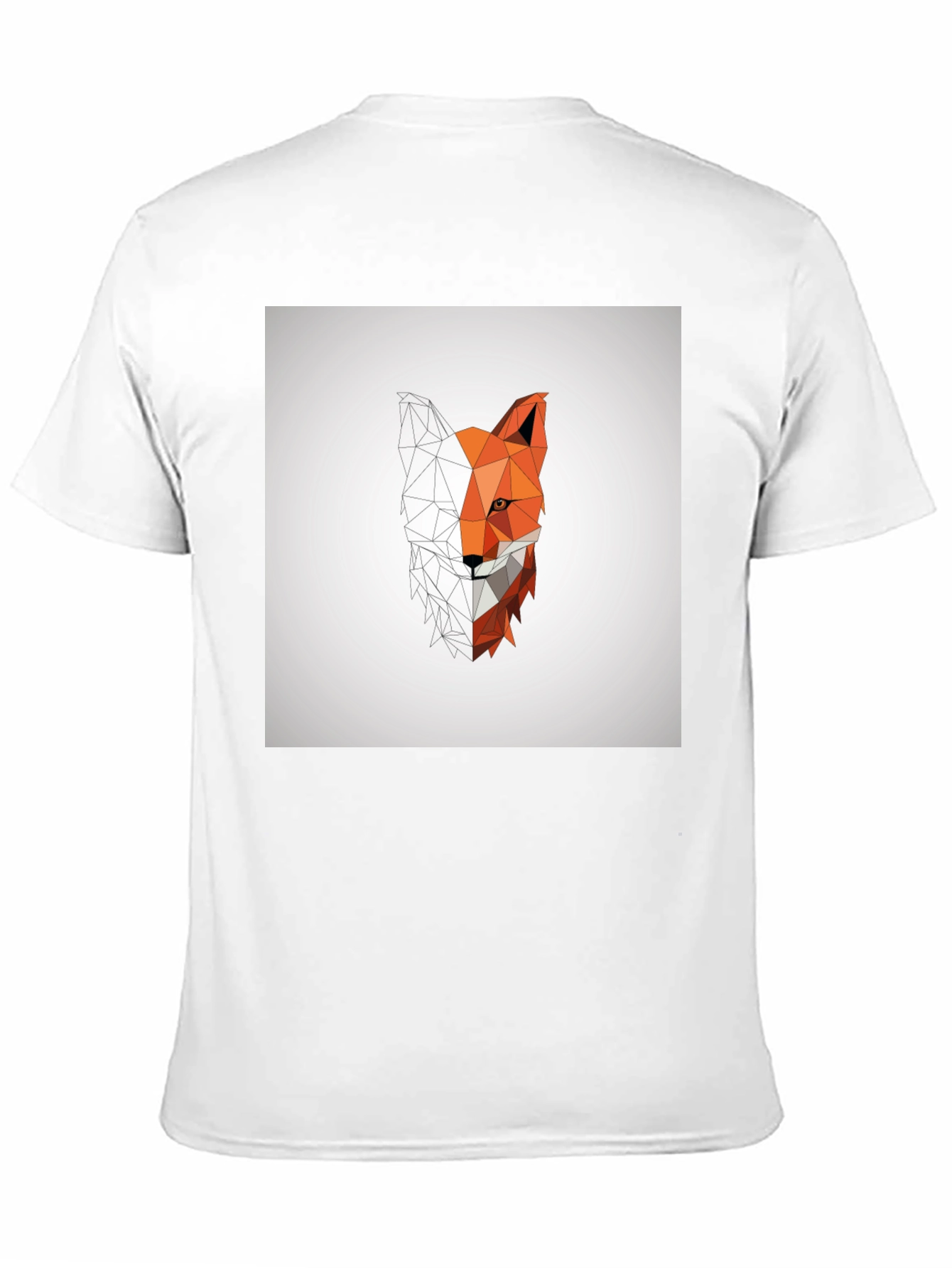 Geometric Fox Graphic Tee - Modern Polygon Design