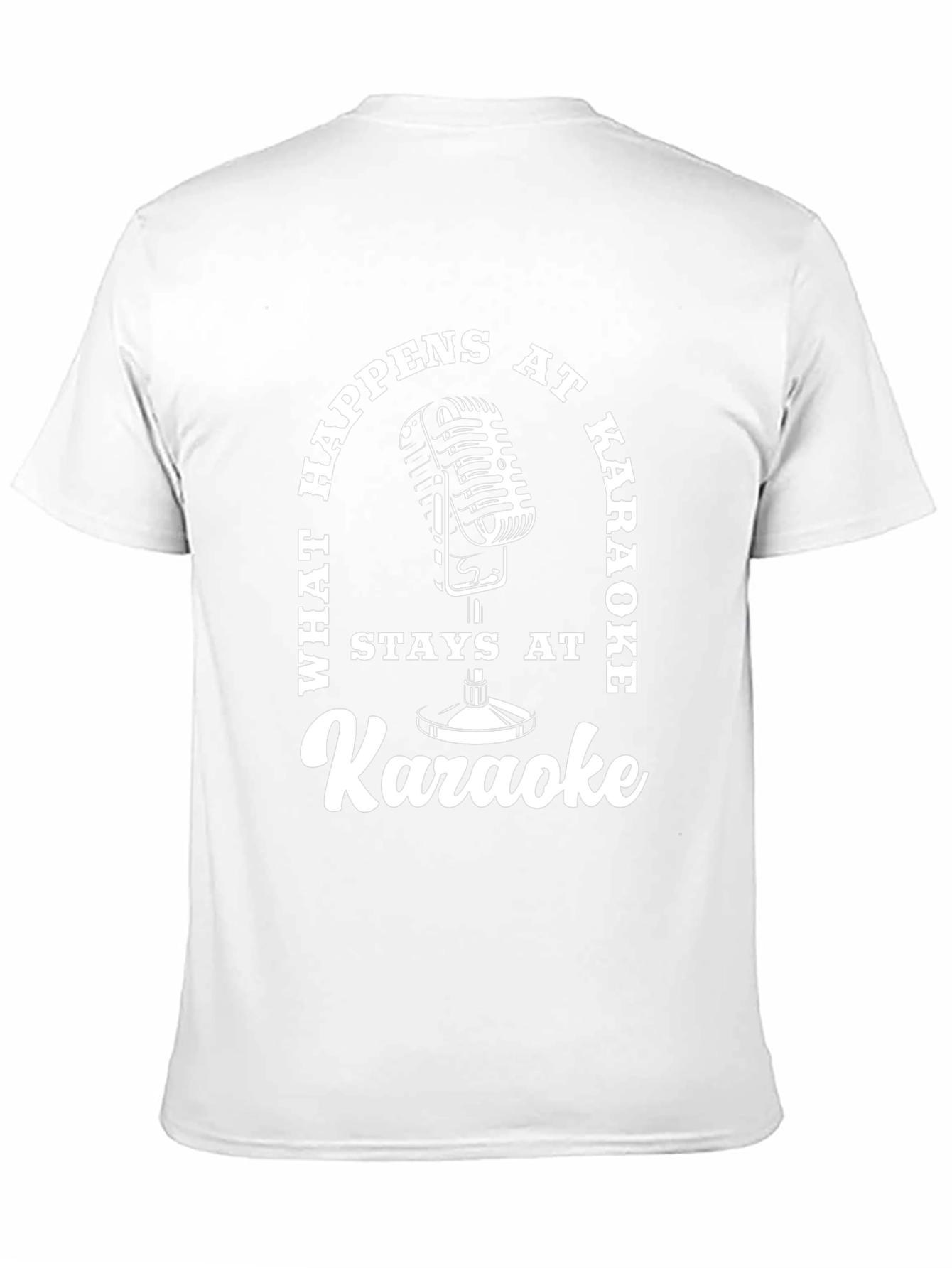 Karaoke Microphone Graphic T-Shirt - What Happens At Karaoke