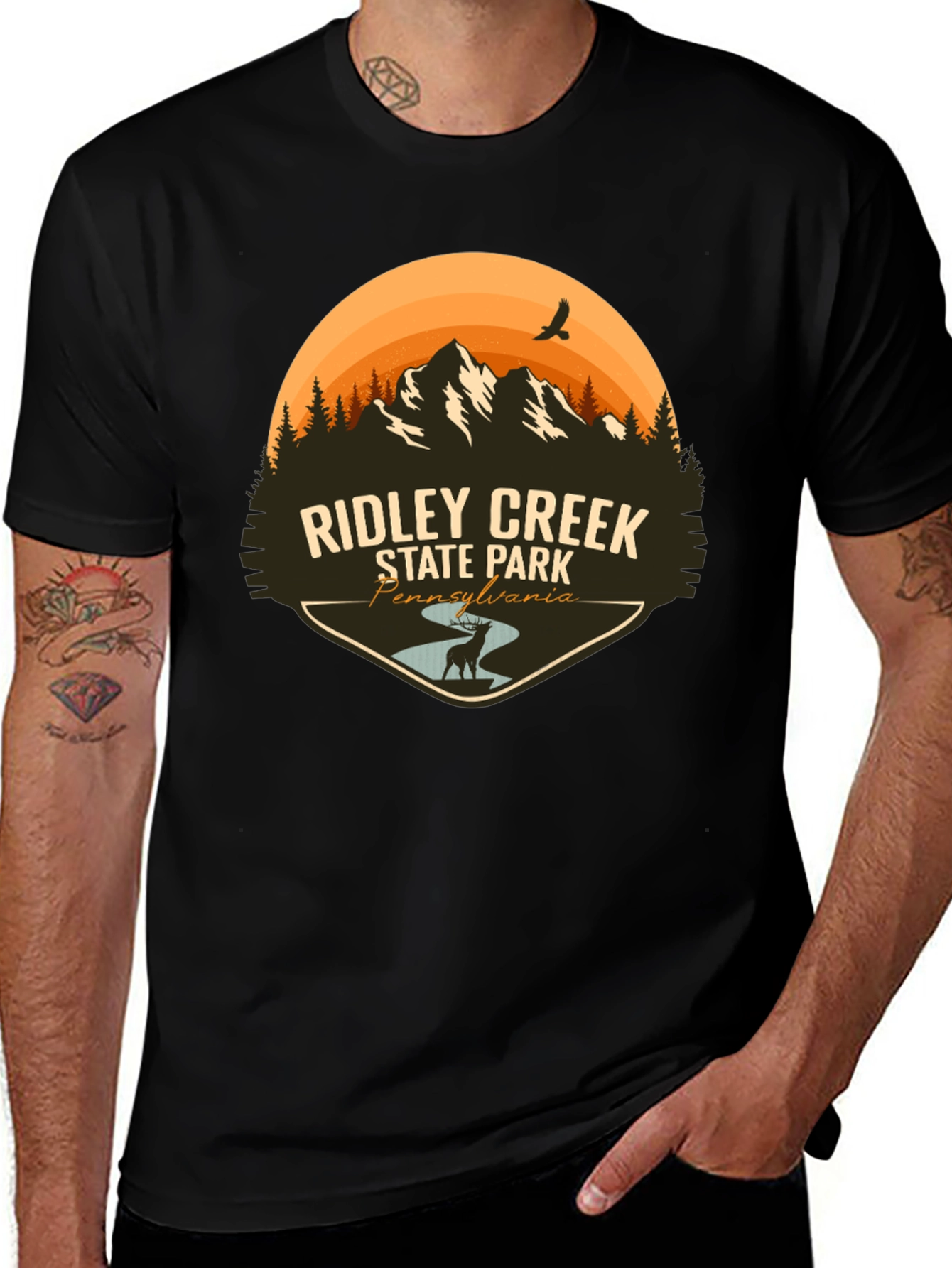 Ridley Creek State Park Black T-Shirt