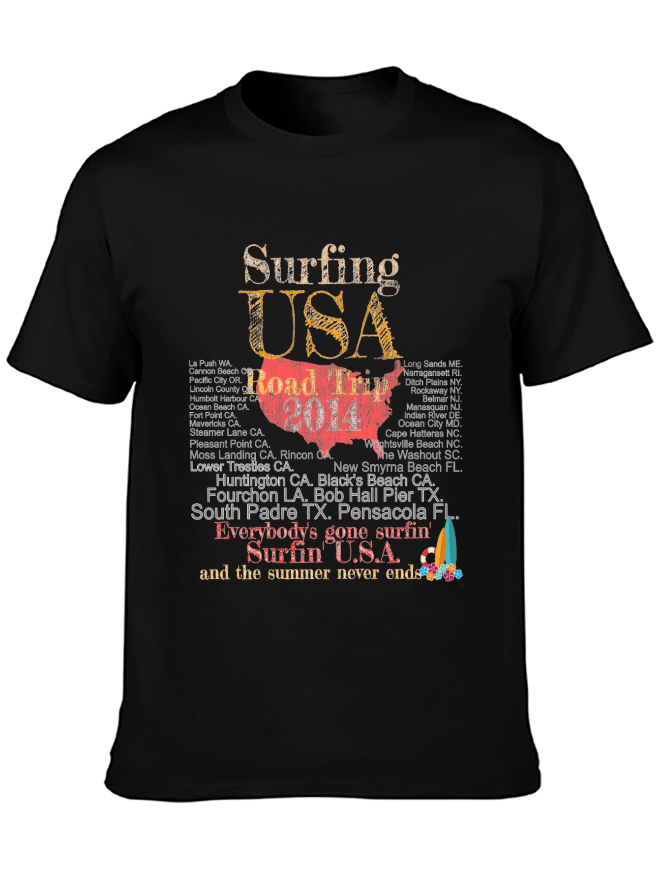 Surfing USA Road Trip Graphic Tee