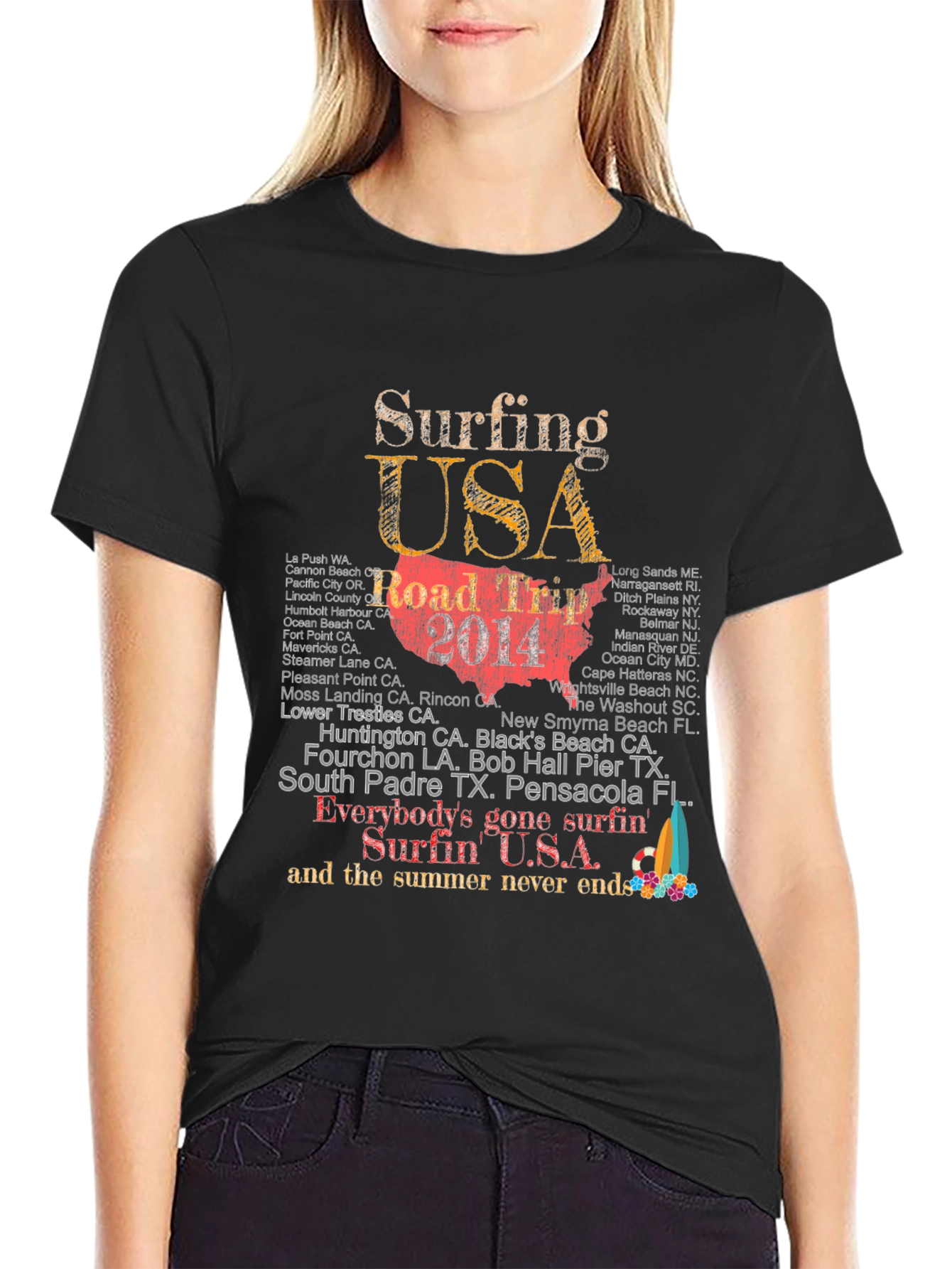 Surfing USA Road Trip Graphic Tee