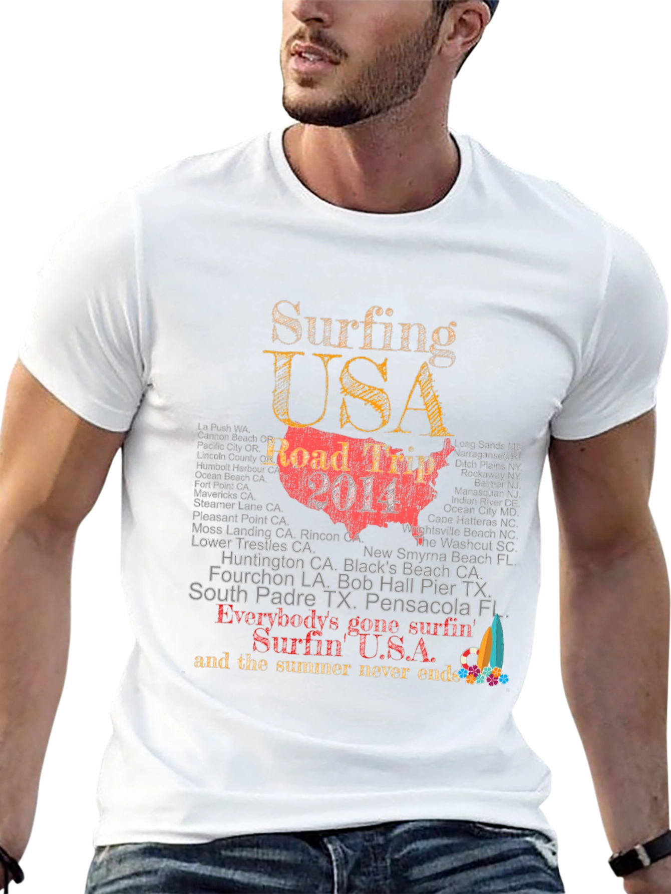 Surfing USA Road Trip Graphic Tee